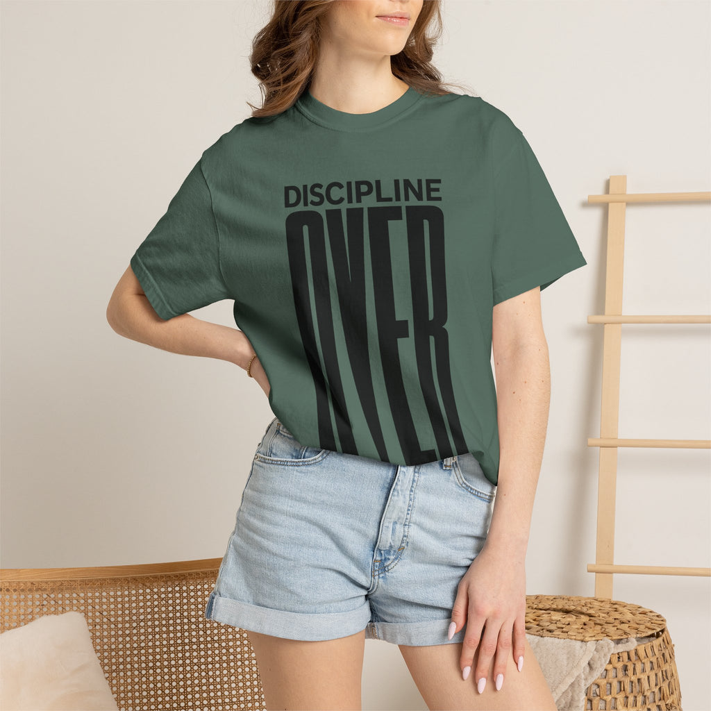 Discipline Over Motivation T-Shirt — Motivational Fitness Tee