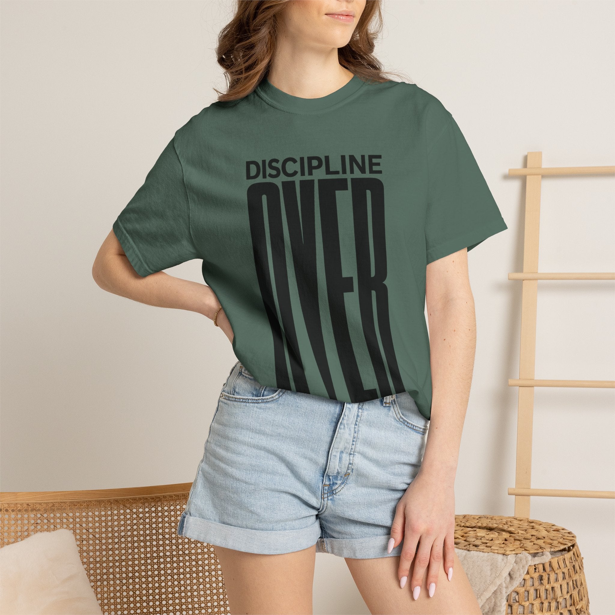Discipline Over Motivation T-Shirt — Motivational Fitness Tee