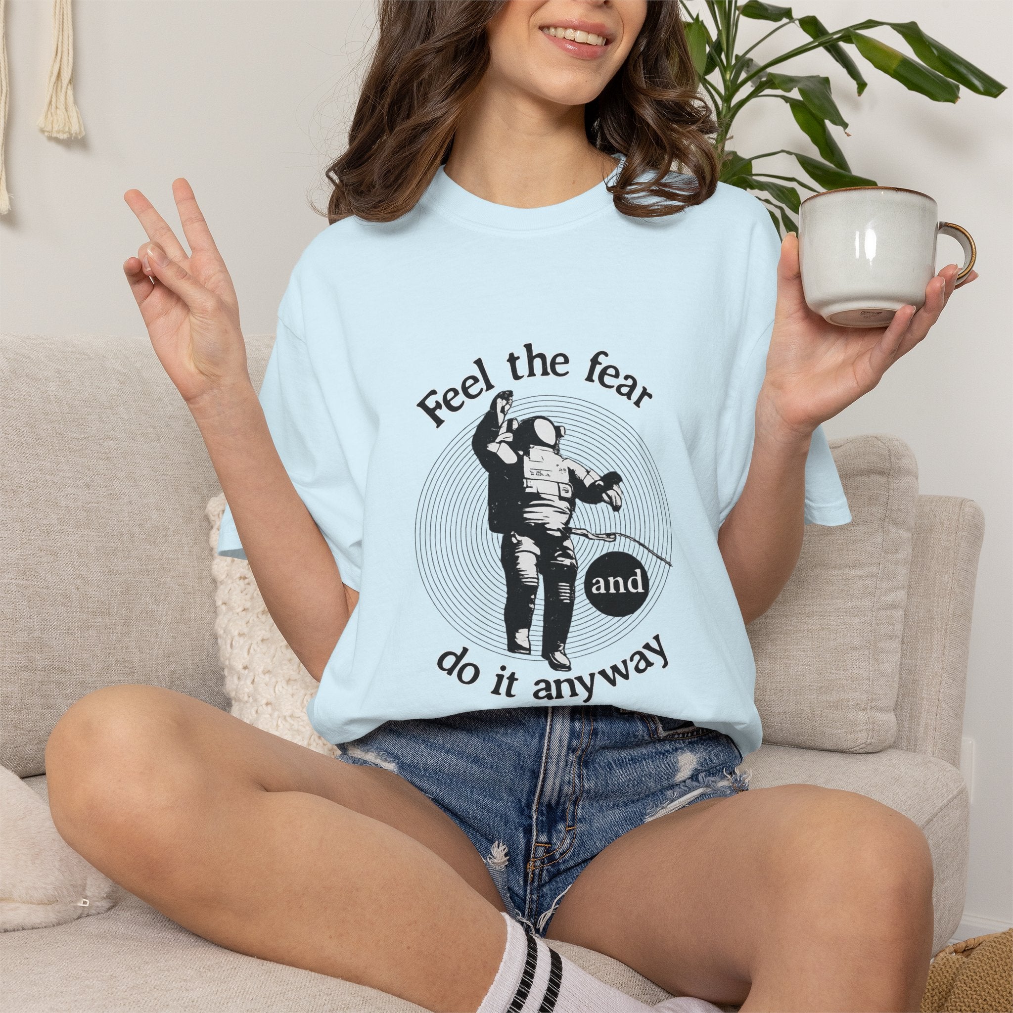 Astronaut 'Feel the Fear and Do It Anyway' Graphic T‑Shirt