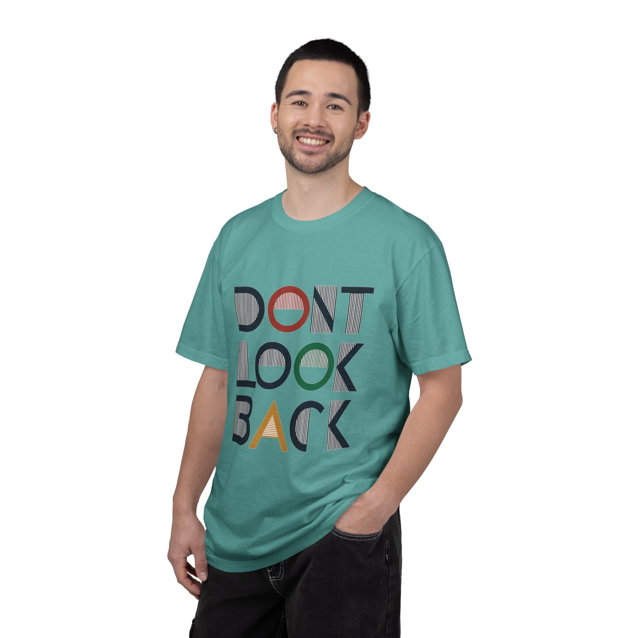 Don't Look Back T-Shirt — Retro Motivational Graphic Tee