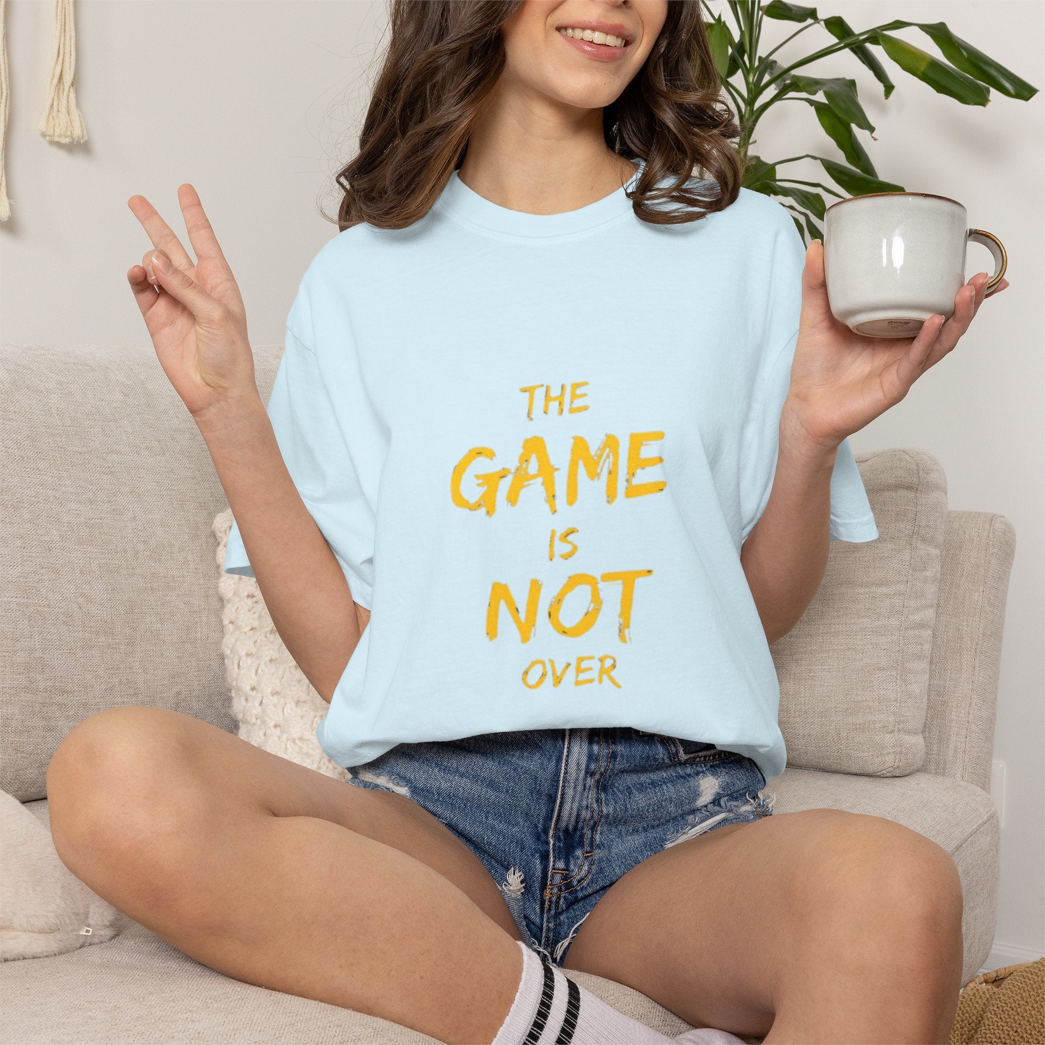 T-Shirt — “The Game Is Not Over” Motivational Graphic Tee