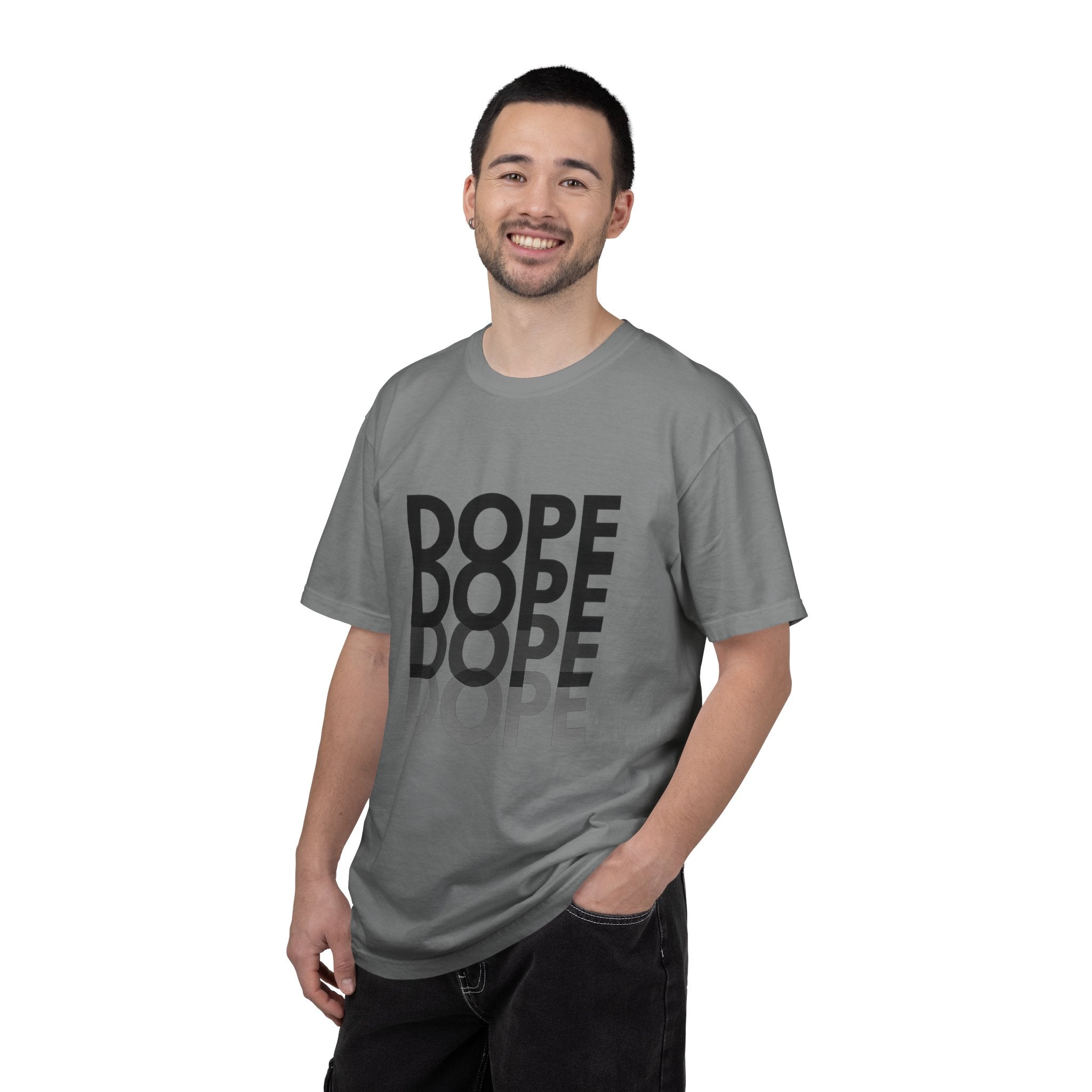 Dope Repeat Graphic T-Shirt — Retro Stacked Typography Tee
