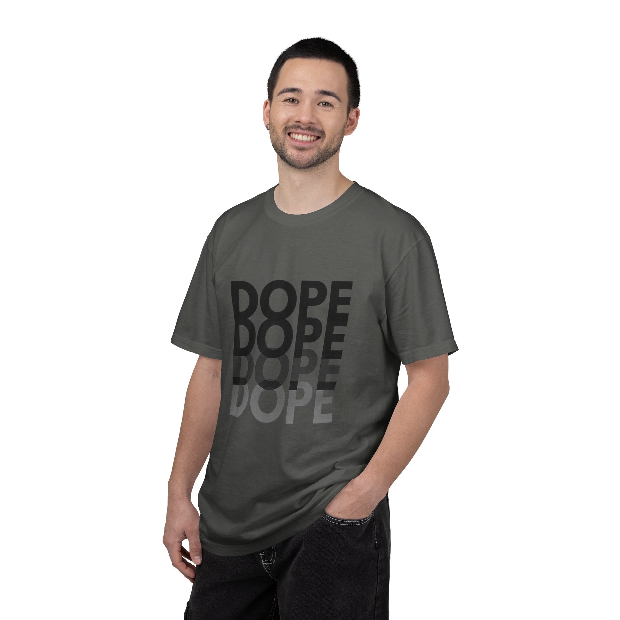 Dope Repeat Graphic T-Shirt — Retro Stacked Typography Tee
