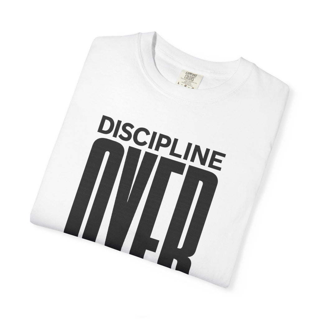 Discipline Over Motivation T-Shirt — Motivational Fitness Tee