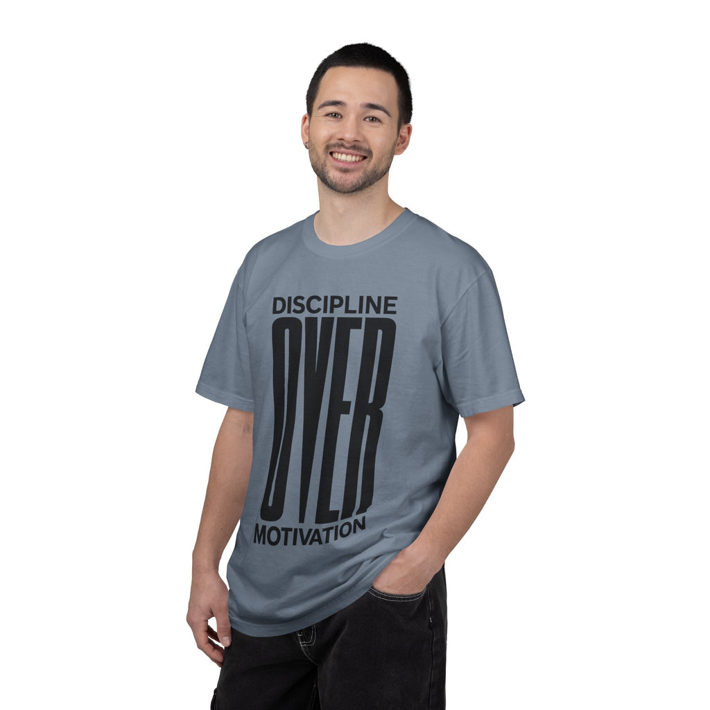 Discipline Over Motivation T-Shirt — Motivational Fitness Tee
