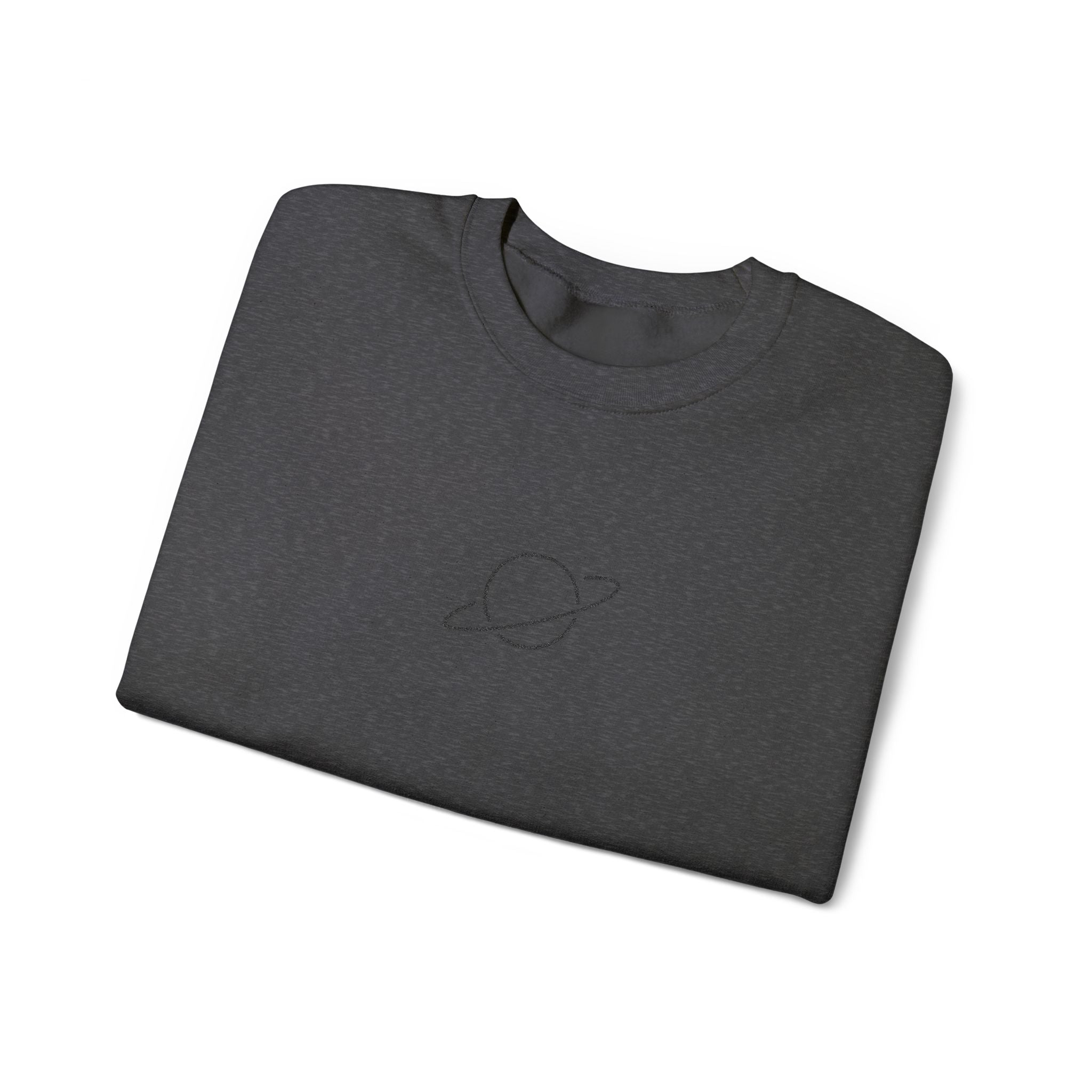Minimal Planet Crewneck Sweatshirt Embroidered