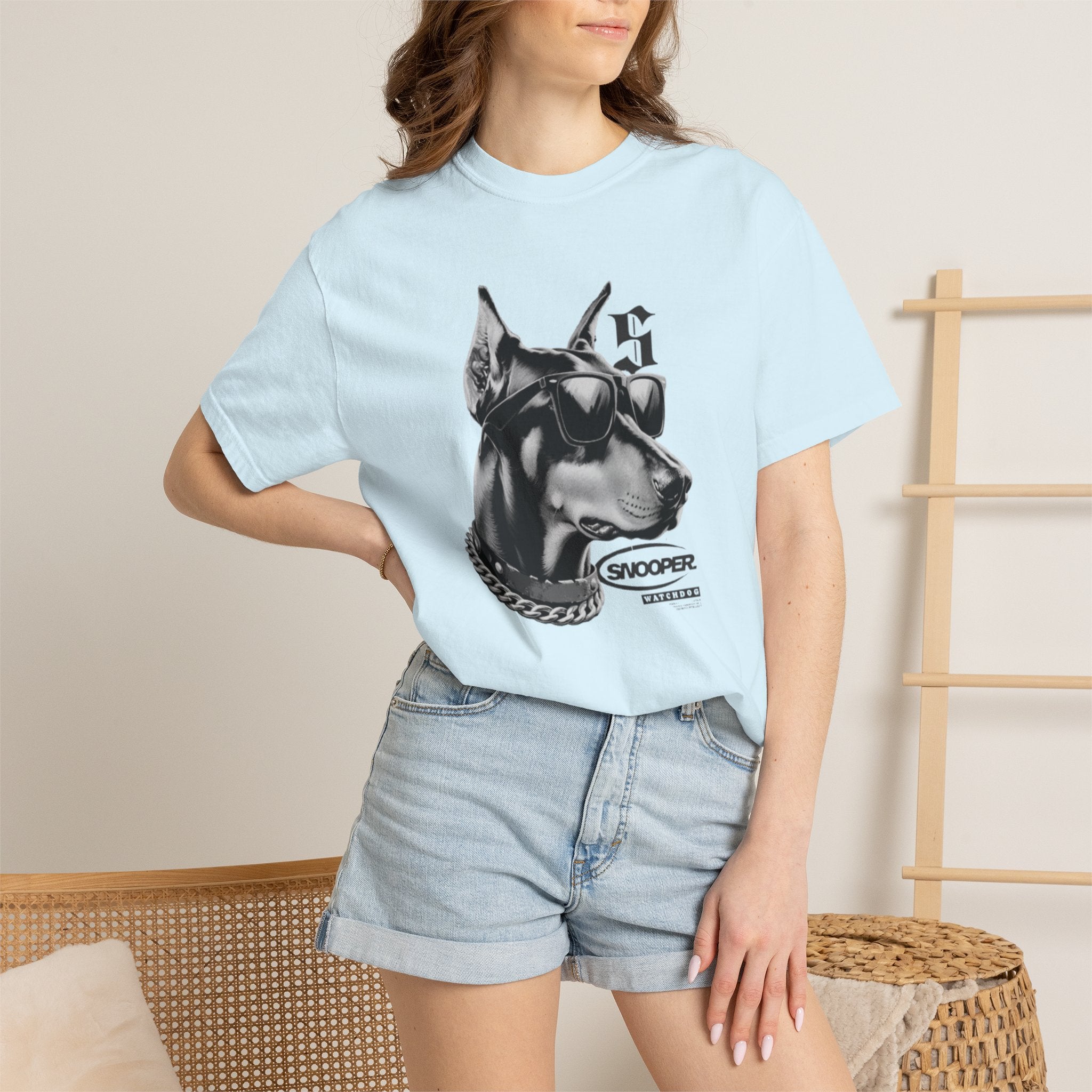 Doberman Sunglasses Graphic T-Shirt — "Snooper" Streetwear Tee