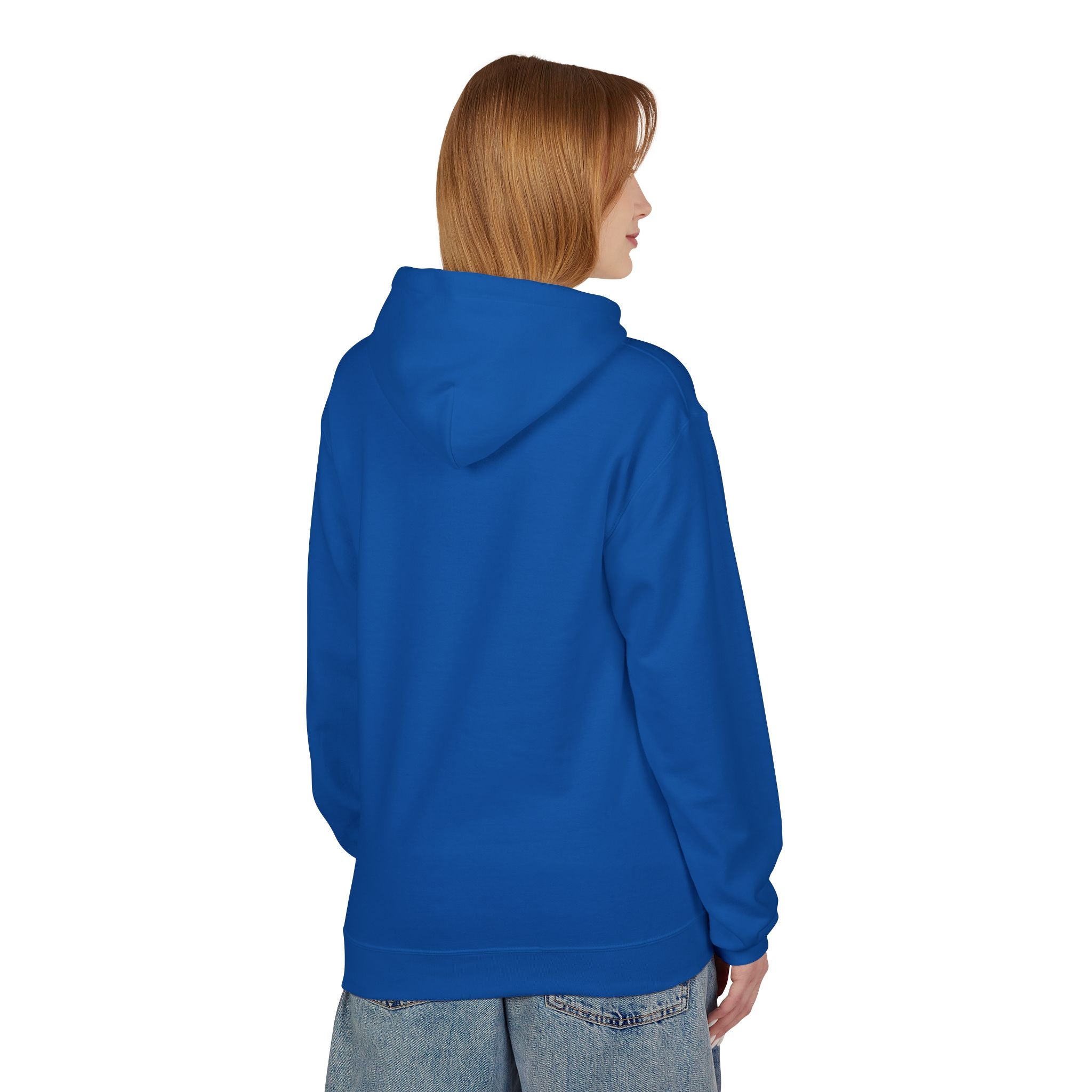 Never Typography Hoodie — Brown Casual Graphic Pullover