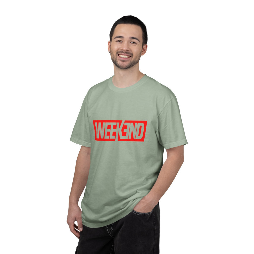 Weekend Box Logo T-Shirt — Retro Red Graphic Tee