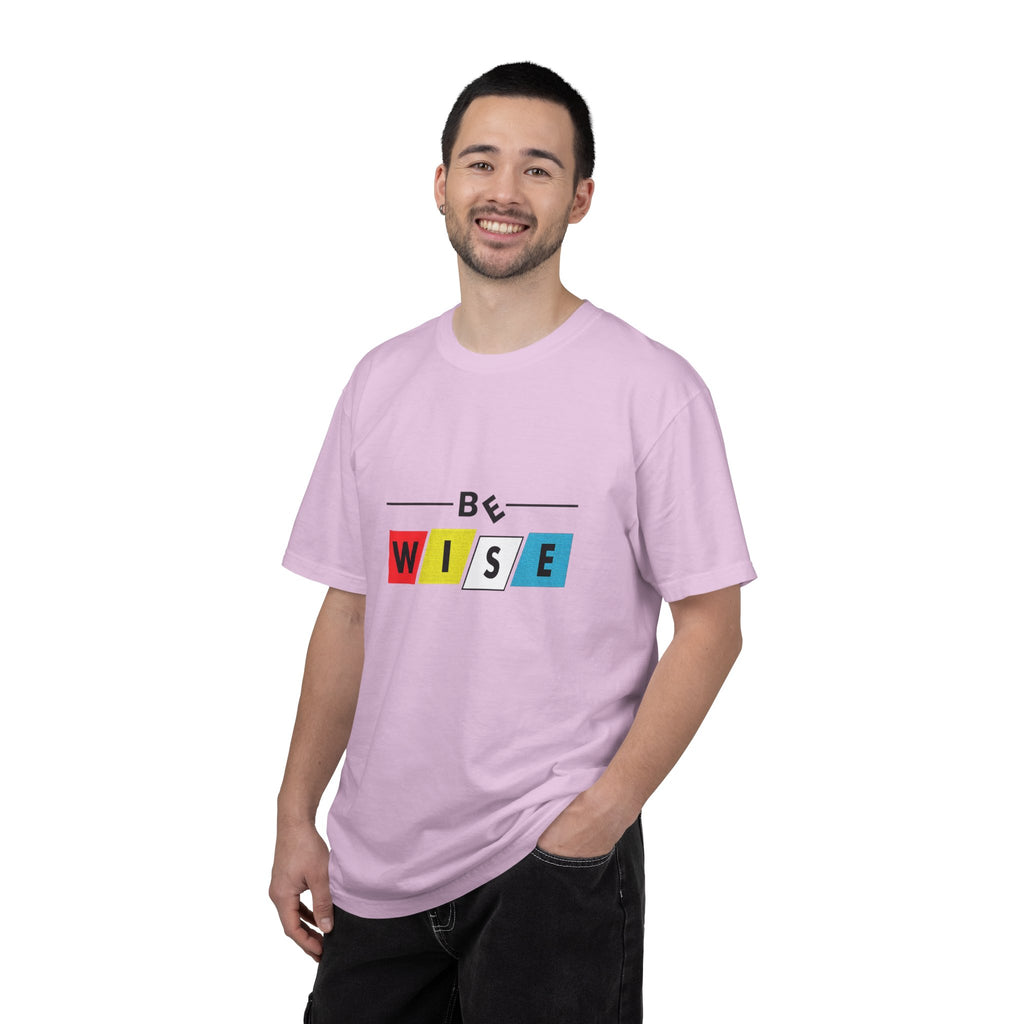 Be Wise Graphic T-Shirt — Color Block Inspirational Tee