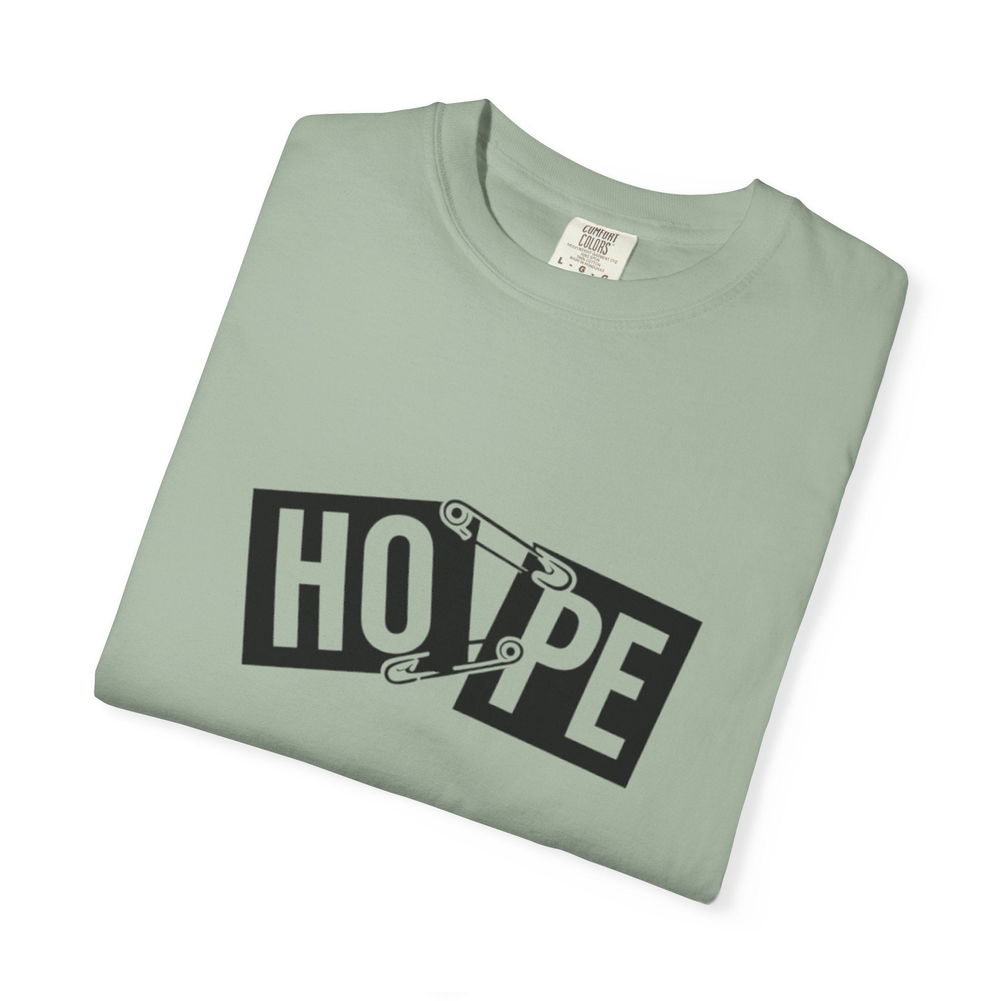 Hope Safety Pin T-Shirt — Graphic 'HOPE' Design