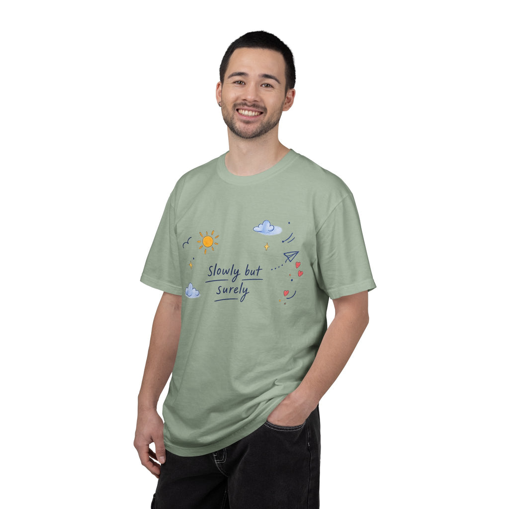 T-Shirt — "Slowly but Surely" Cute Doodle Graphic Tee