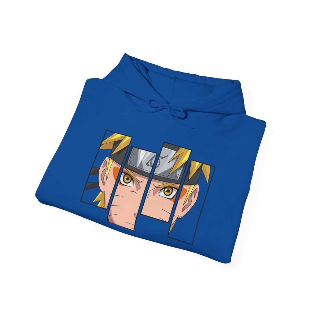 Anime Eyes Split-Panel Hoodie