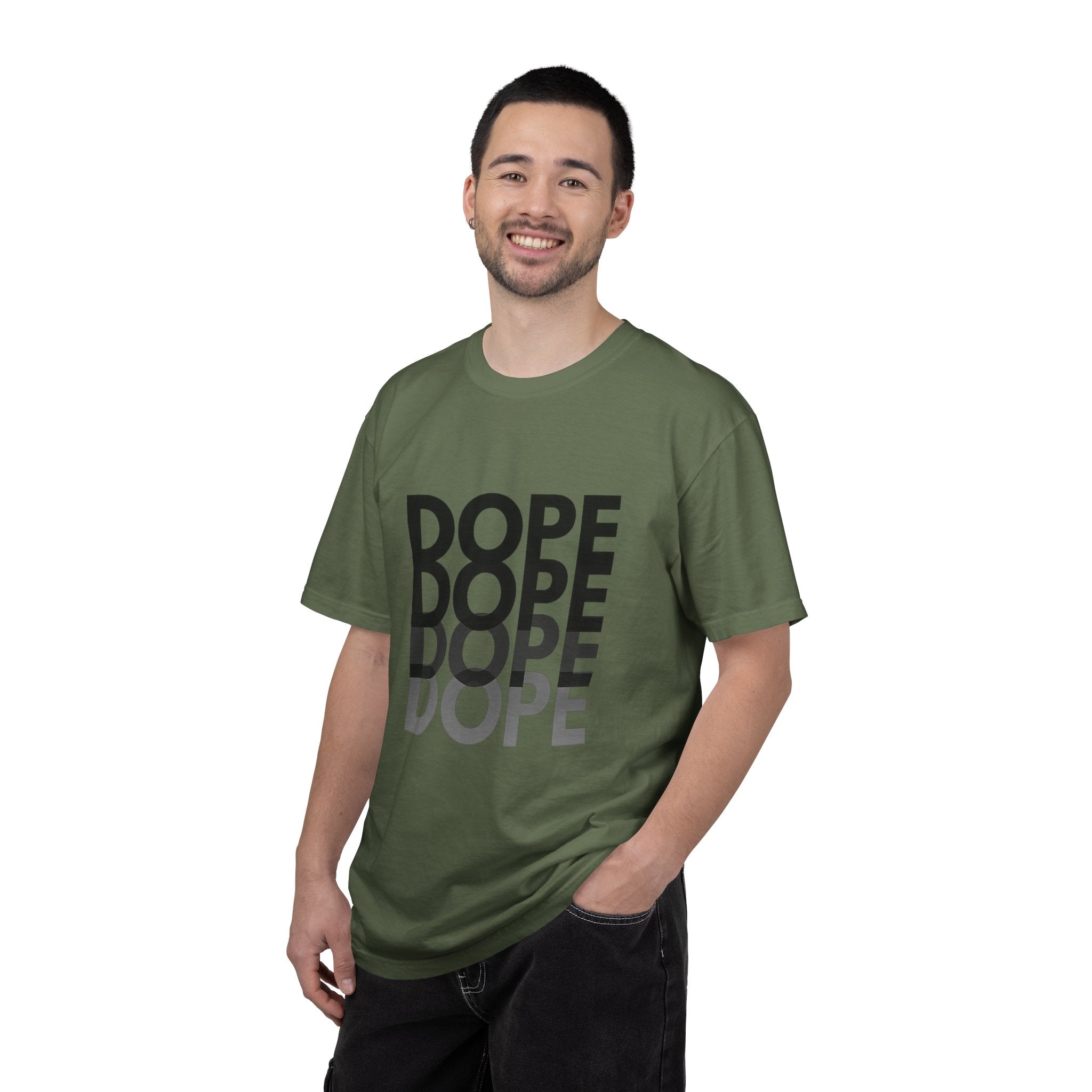 Dope Repeat Graphic T-Shirt — Retro Stacked Typography Tee