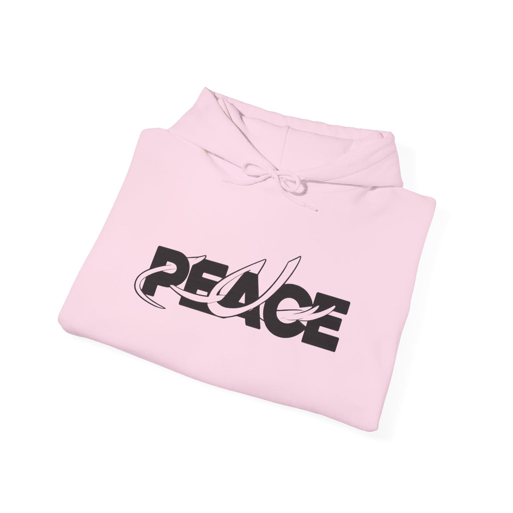 Peace Logo Hoodie — Minimal Black & White Peace Graphic Pullover
