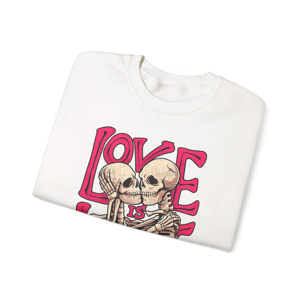 Skeleton Couple 'Love Is Love' Crewneck Sweatshirt