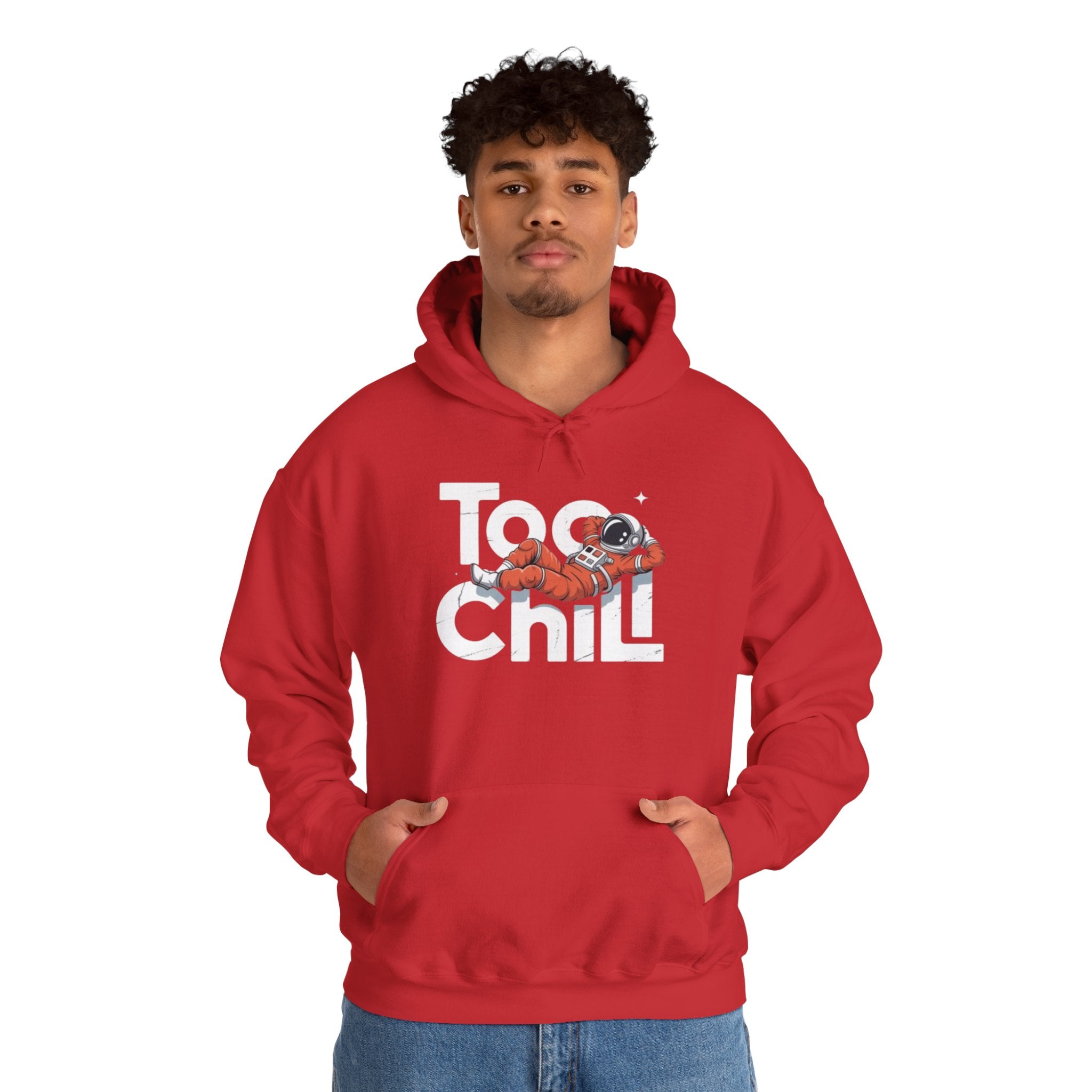 Too Chill Astronaut Hoodie — Retro Space Graphic Pullover