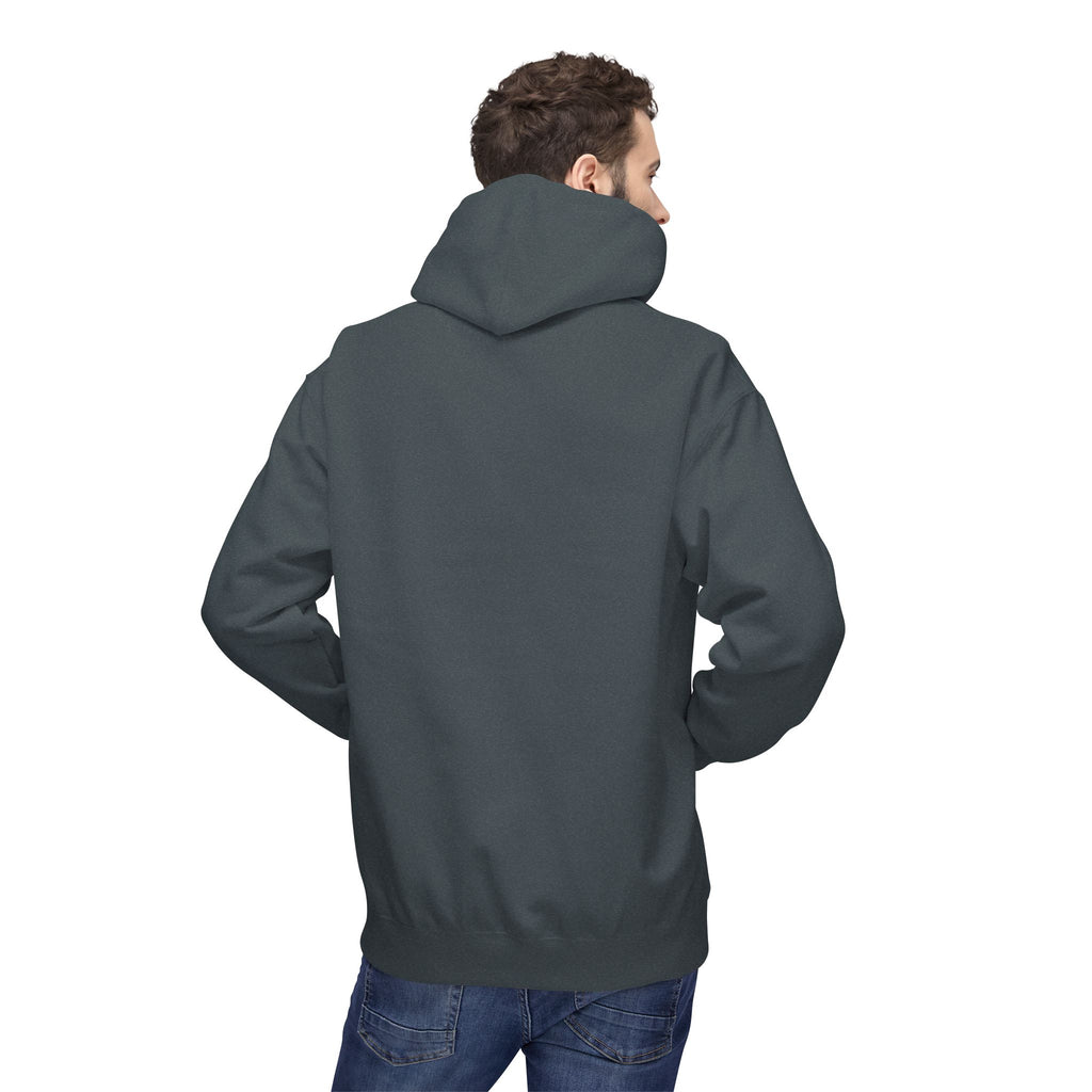 Never Typography Hoodie — Brown Casual Graphic Pullover