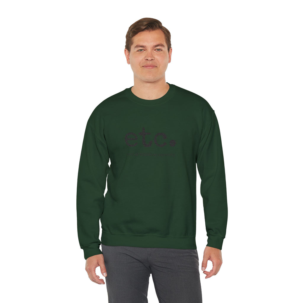 Crewneck Sweatshirt – Minimal 'etc.' Script Logo Casual Pullover