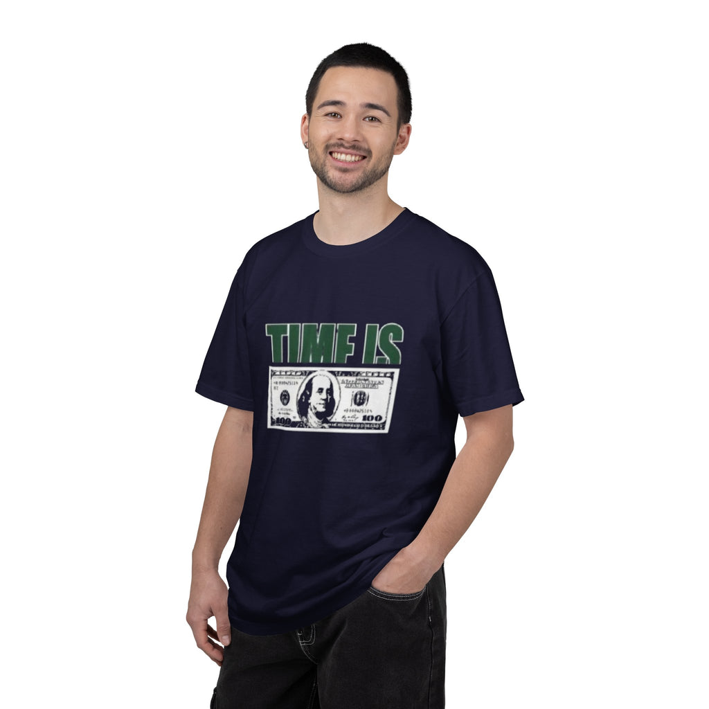 Money Vibe T-Shirt — "TIME IS" Graphic Dollar Bill Tee