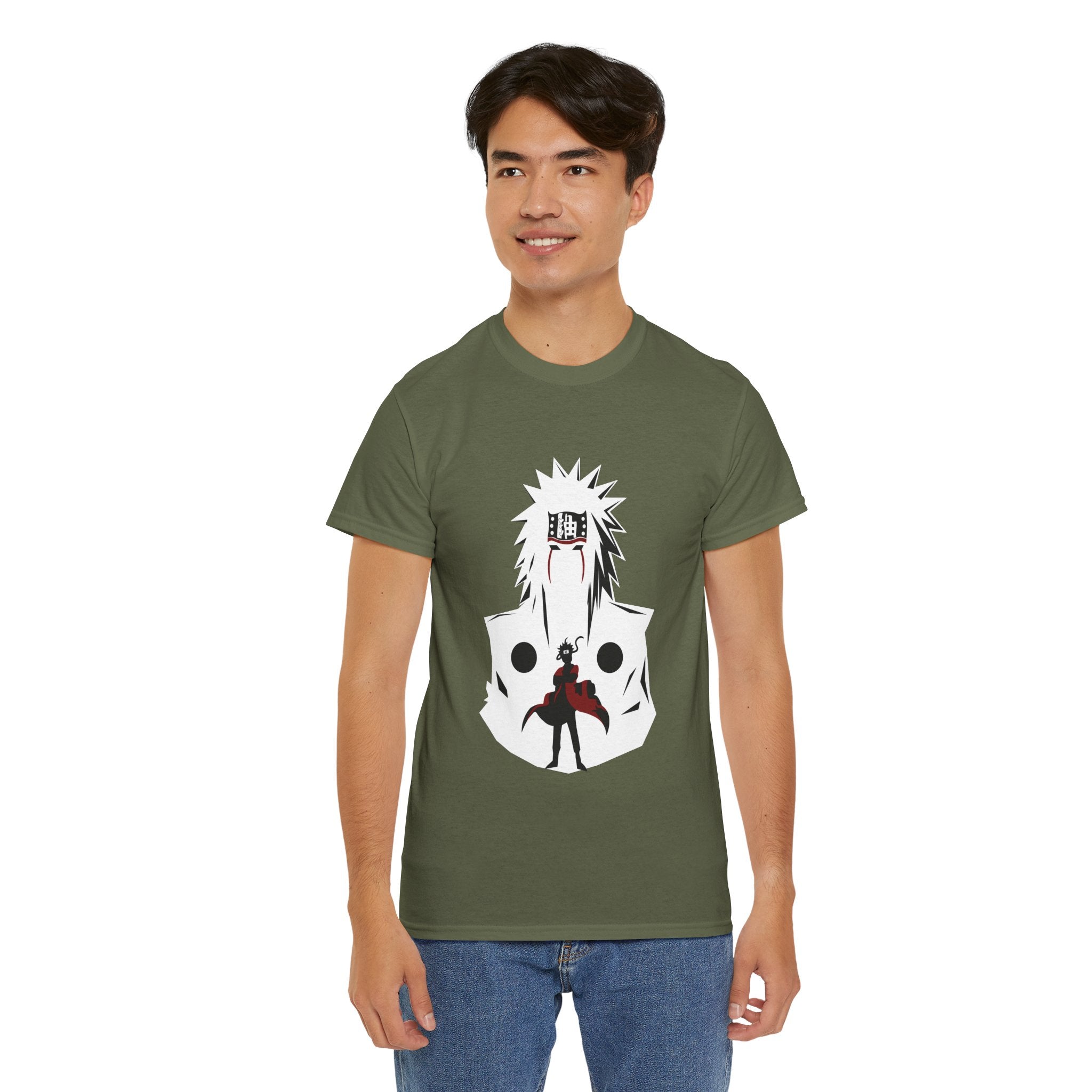 Anime Shadow Warrior T-Shirt — Silhouette Battle Graphic Tee