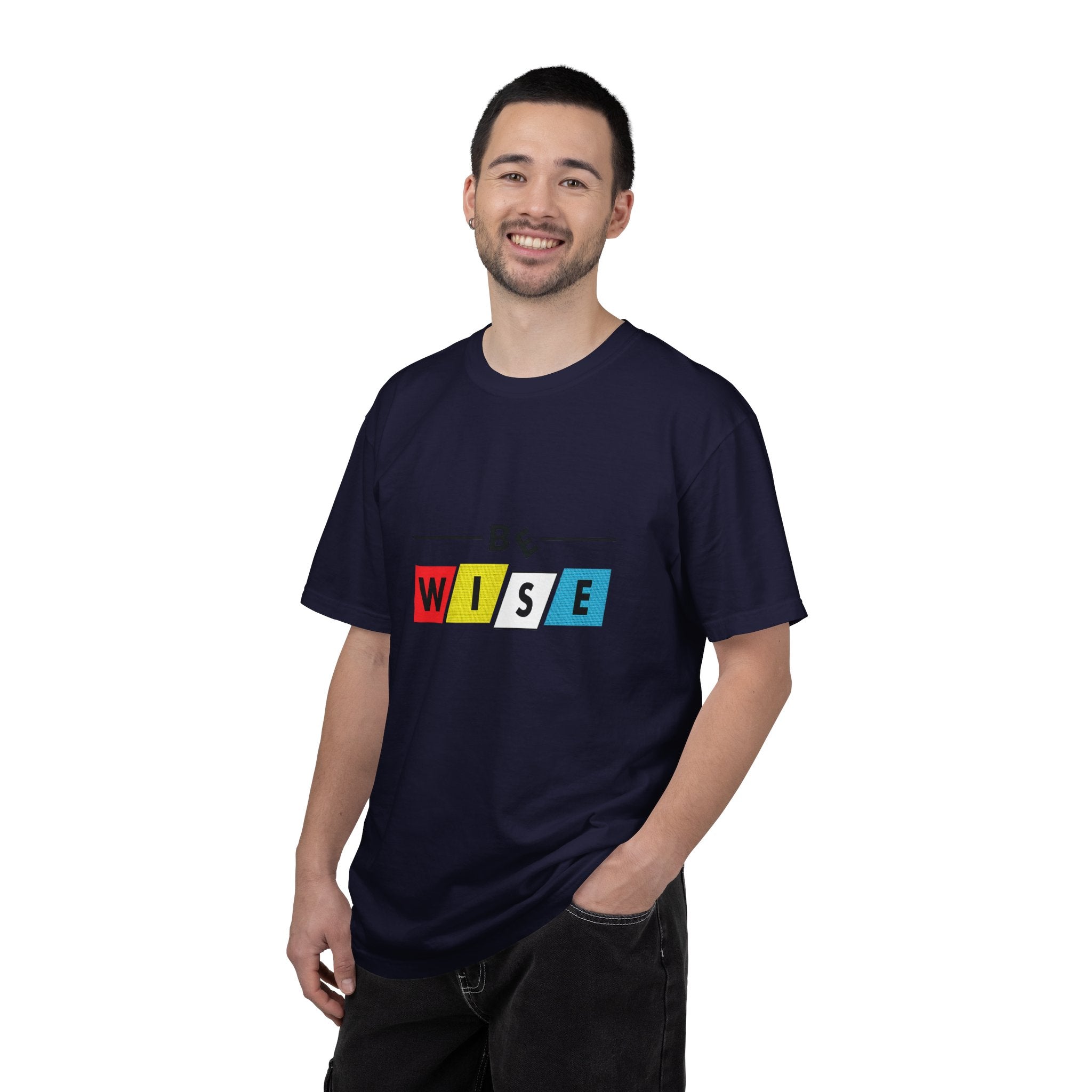 Be Wise Graphic T-Shirt — Color Block Inspirational Tee