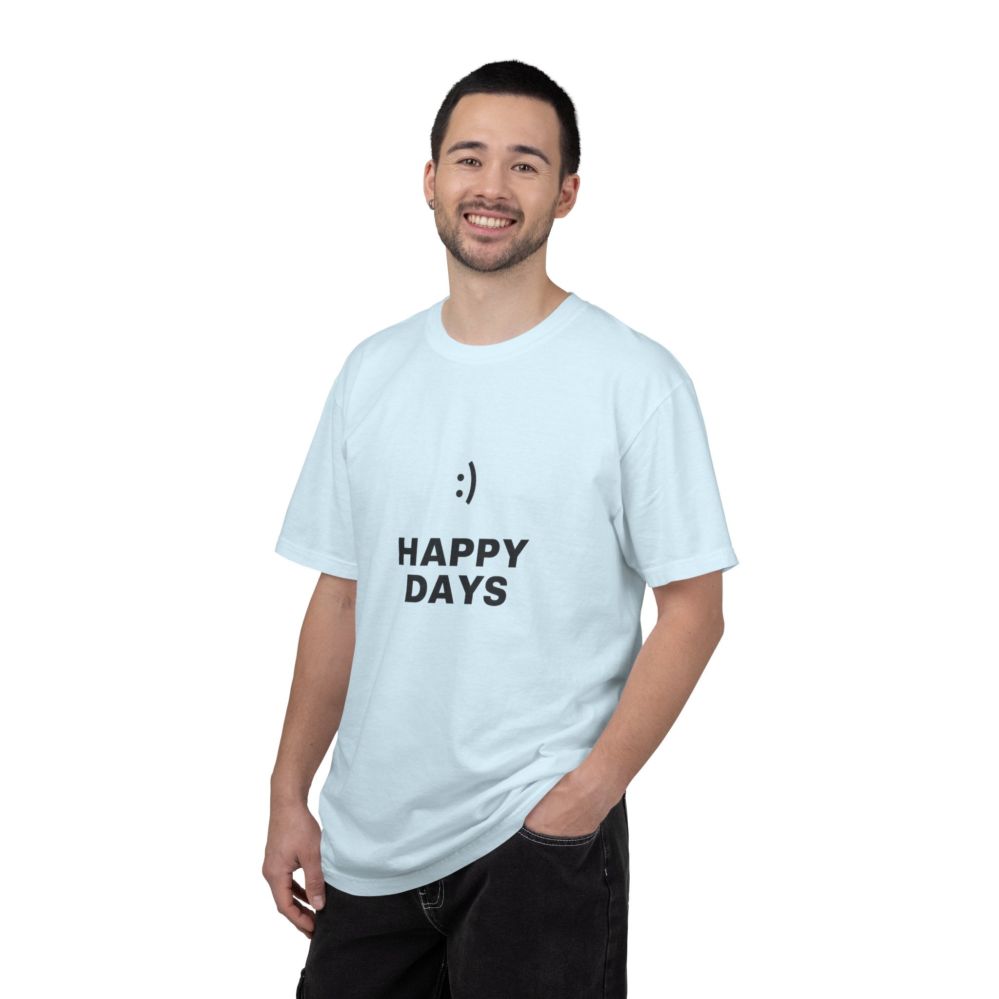 Happy Days T-Shirt — Minimal Smiley Graphic Tee