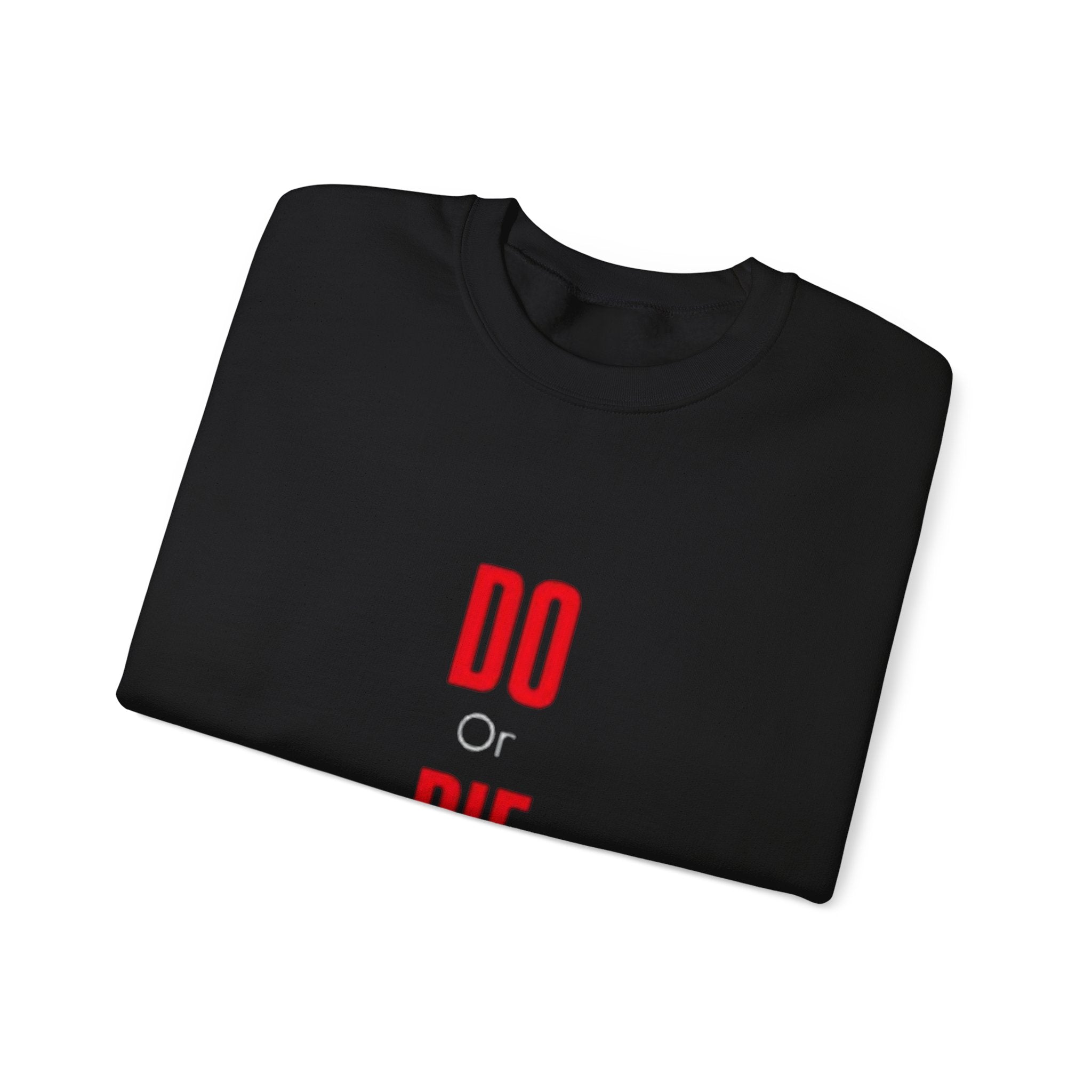 Crewneck Sweatshirt – Minimal 'DO / DIE' Red Vertical Typography
