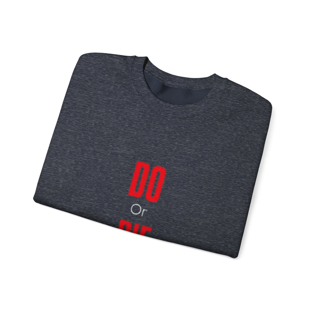 Crewneck Sweatshirt – Minimal 'DO / DIE' Red Vertical Typography
