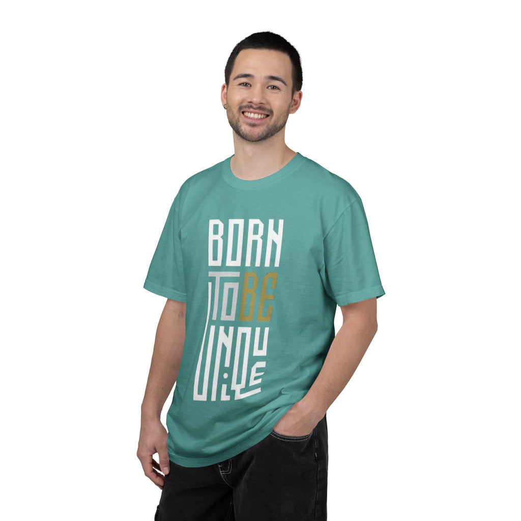 T-Shirt — "Born To Be Untile" Bold Vertical Typography Tee