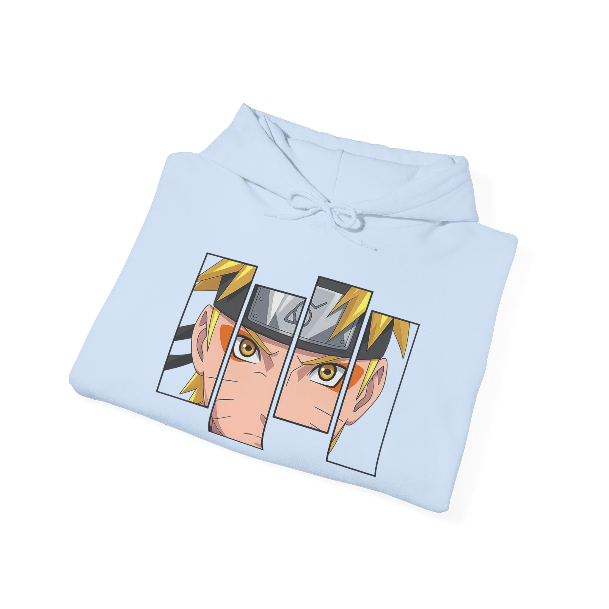 Anime Eyes Split-Panel Hoodie