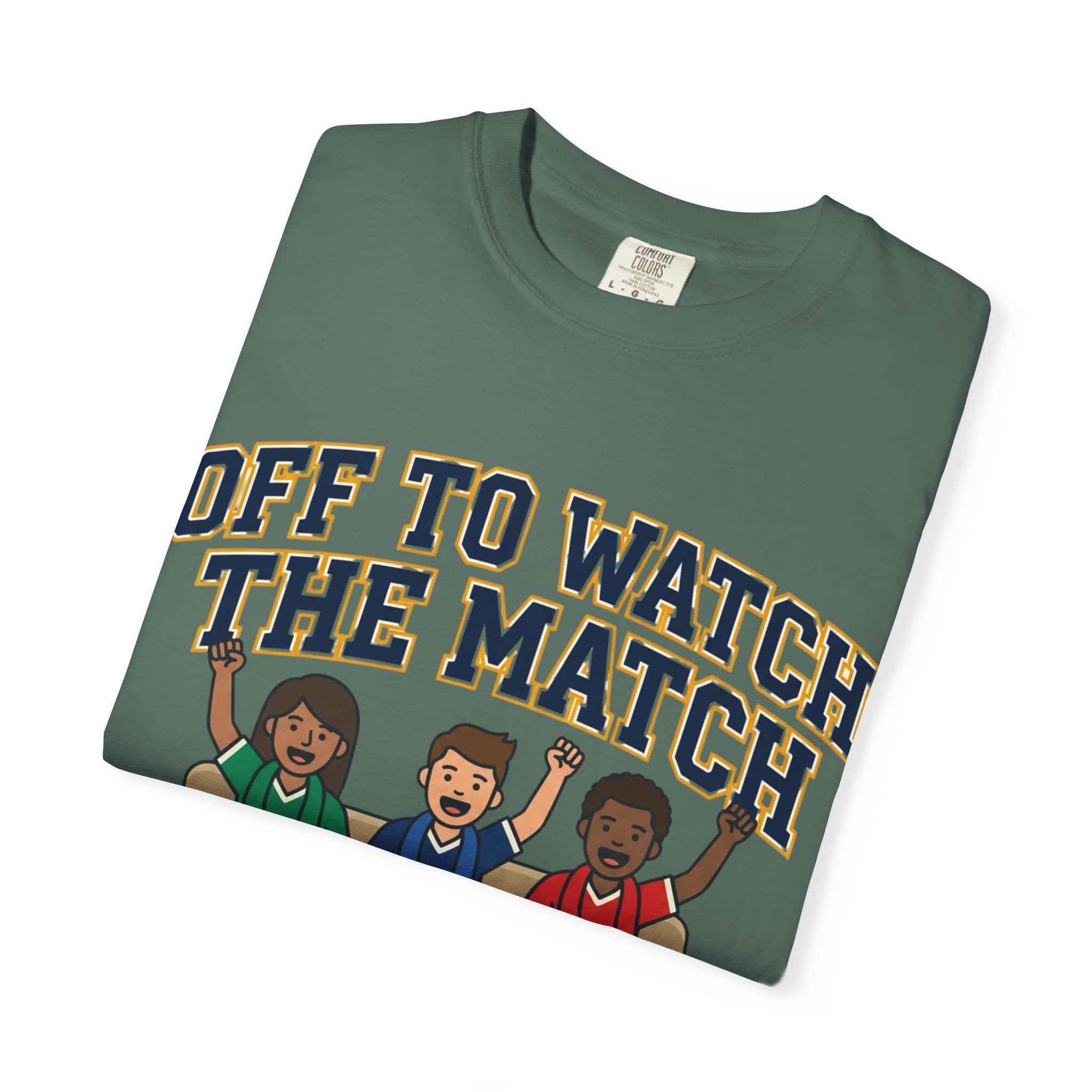 Off to Watch the Match T-Shirt — 'With My Crew' Sports Fan Tee