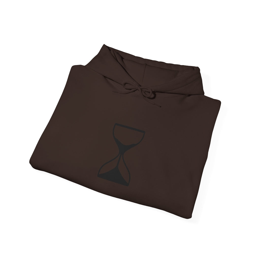 Hourglass Minimalist Hoodie — Simple Time Symbol Pullover