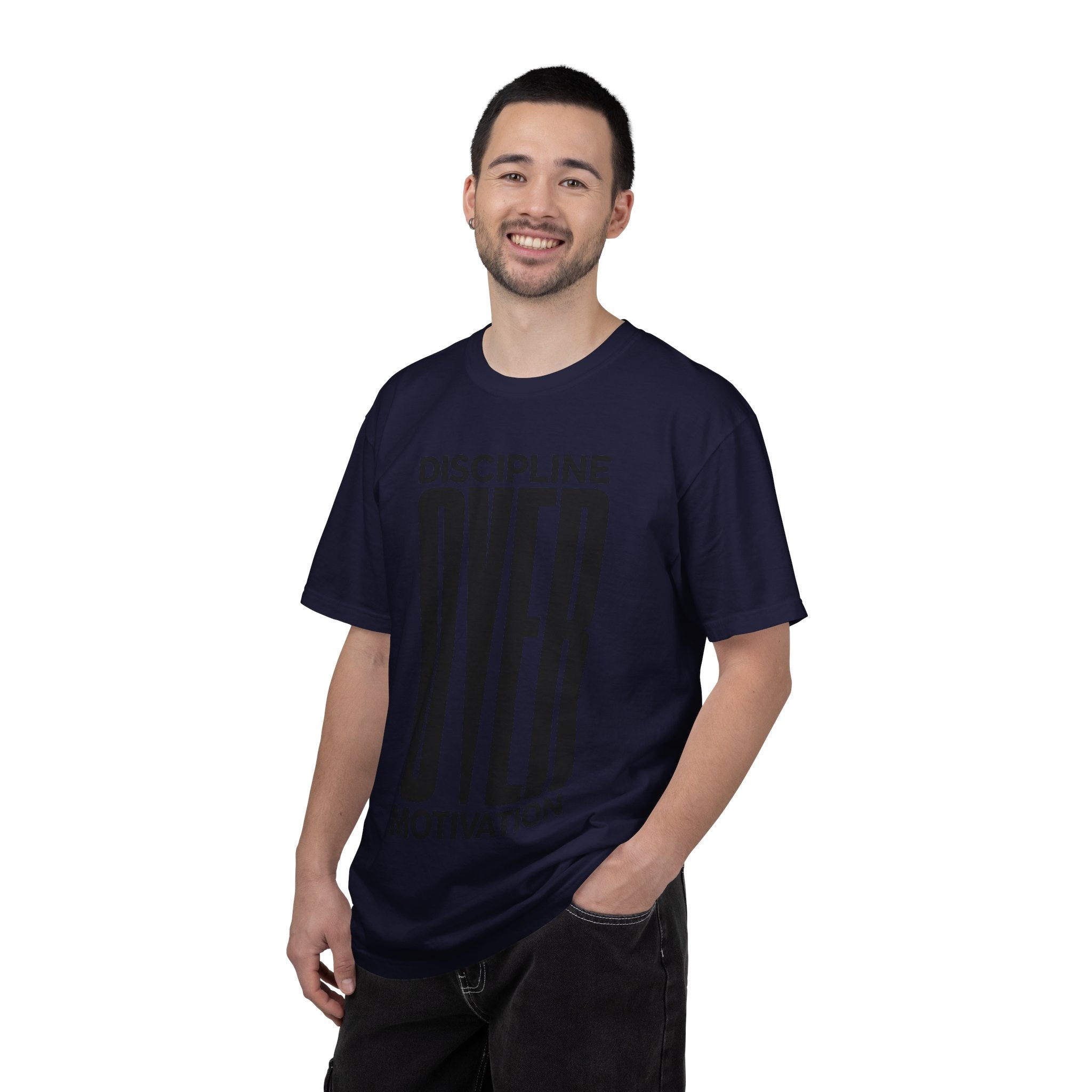 Discipline Over Motivation T-Shirt — Motivational Fitness Tee