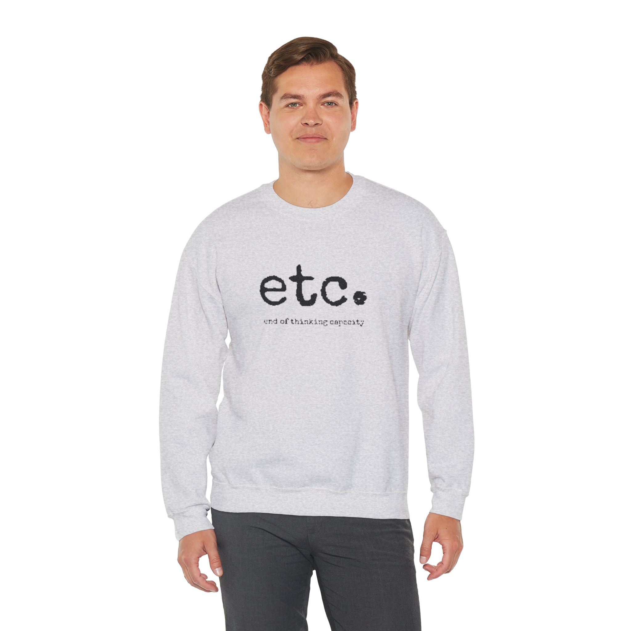 Crewneck Sweatshirt – Minimal 'etc.' Script Logo Casual Pullover