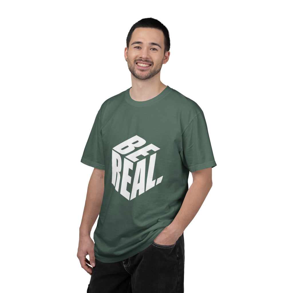 Be Real T-Shirt — Bold 3D Typography Graphic Tee