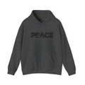Peace Logo Hoodie — Minimal Black & White Peace Graphic Pullover
