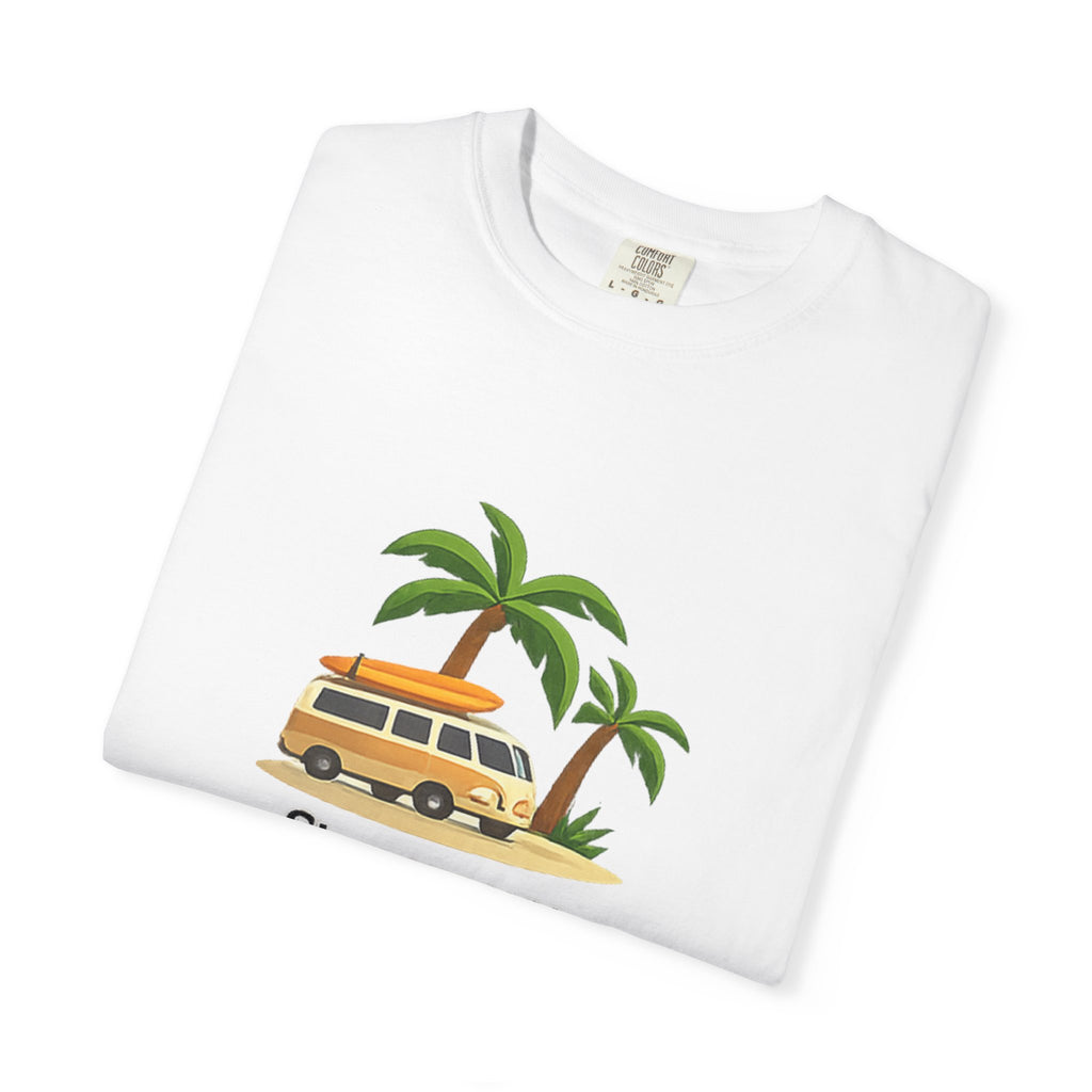 Vintage Surf Van T-Shirt – "Stay Groovy" Retro Beach Tee