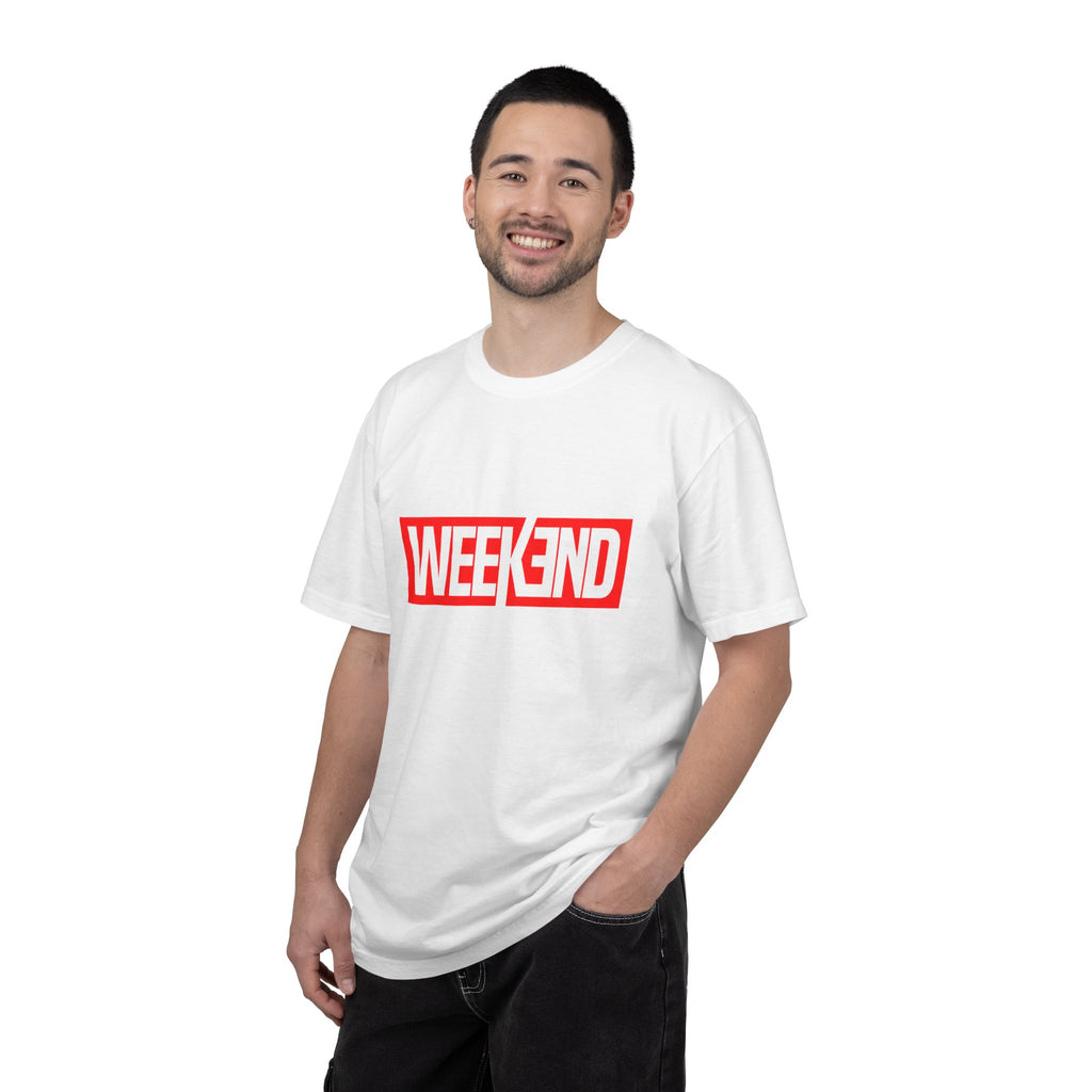 Weekend Box Logo T-Shirt — Retro Red Graphic Tee