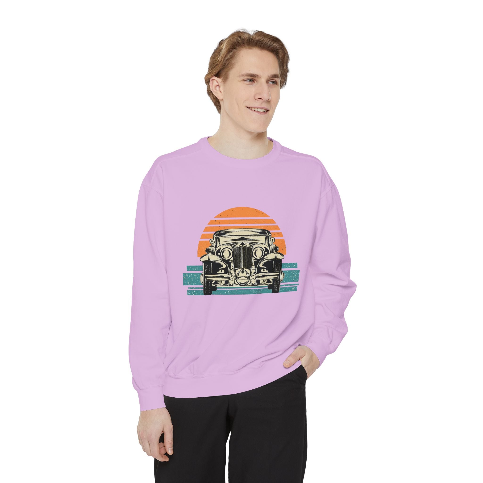 Vintage Car Sunset Sweatshirt
