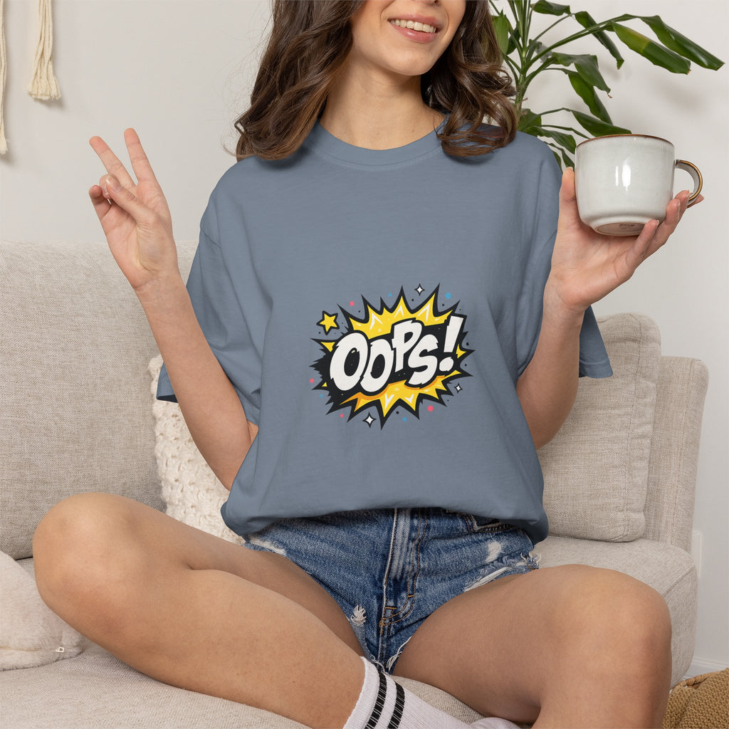 Oops! Comic Graphic T-Shirt — Retro Pop Art Tee