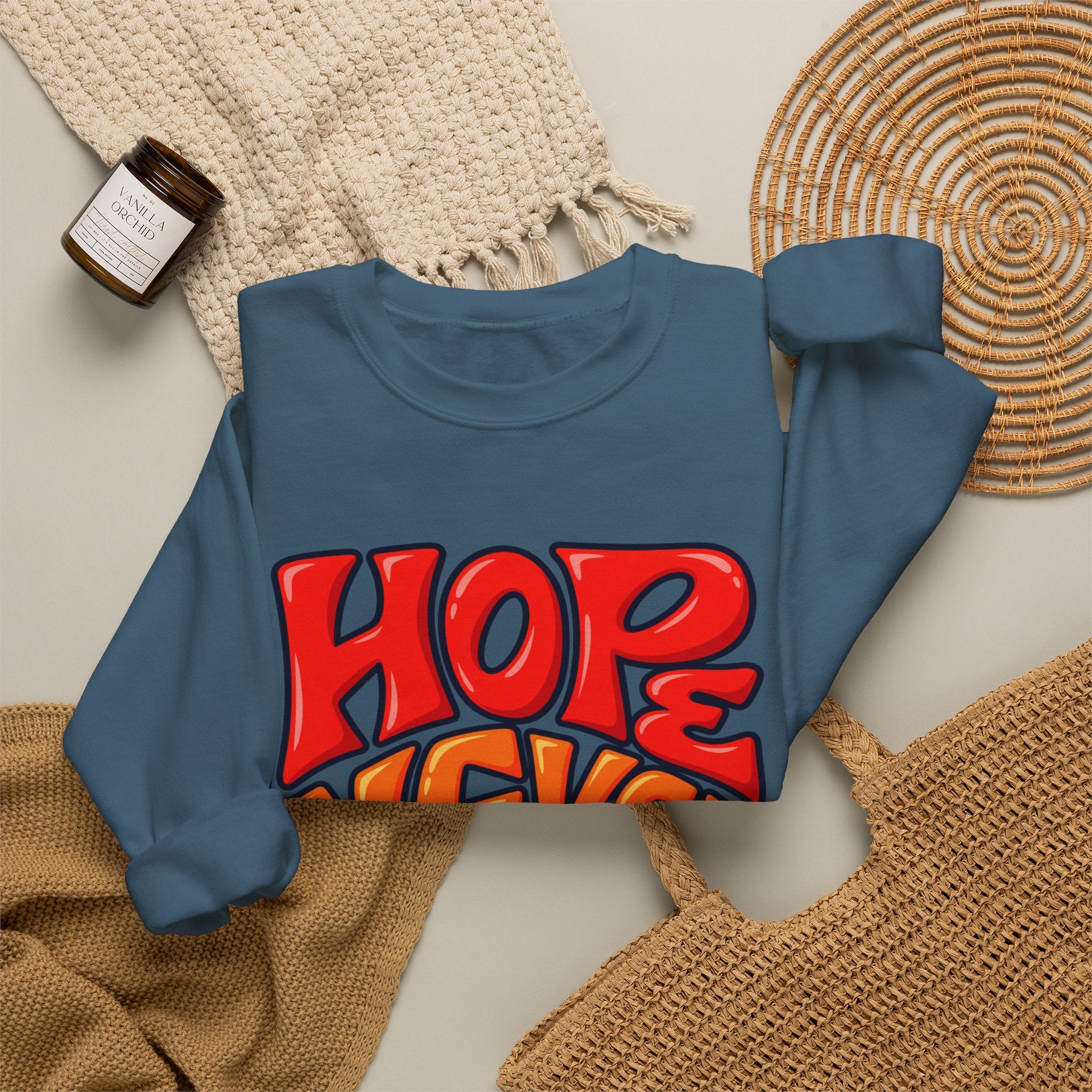 Hope Never Quits Crewneck Sweatshirt