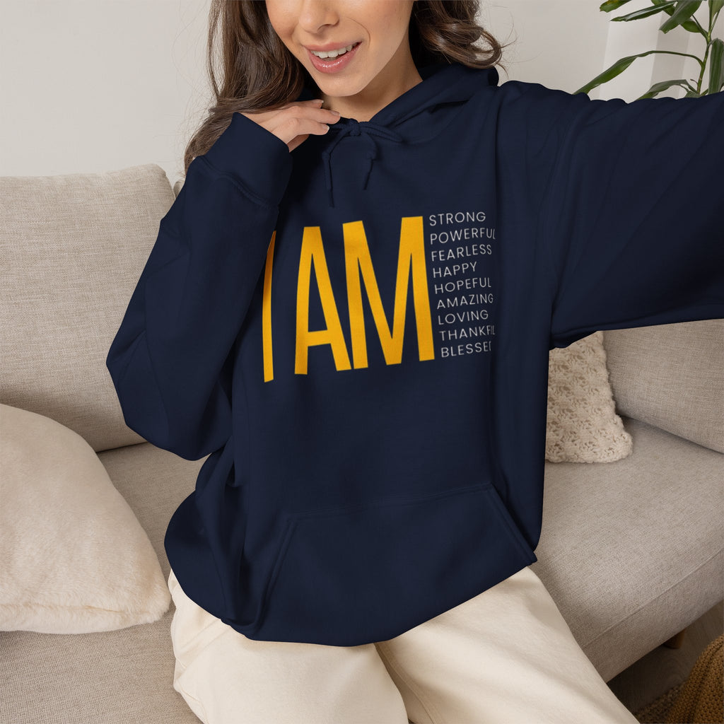 I AM Affirmation Hoodie — Inspirational Self-Love Sweatshirt