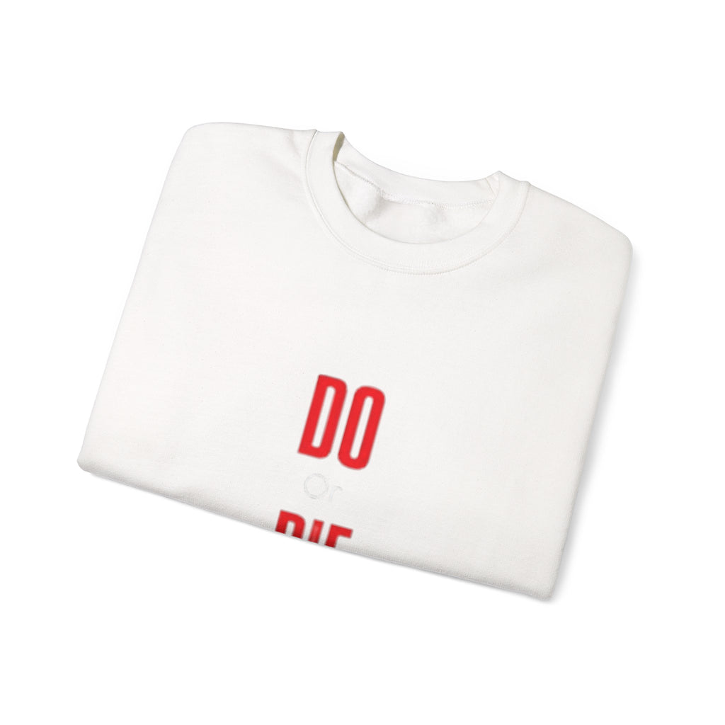 Crewneck Sweatshirt – Minimal 'DO / DIE' Red Vertical Typography