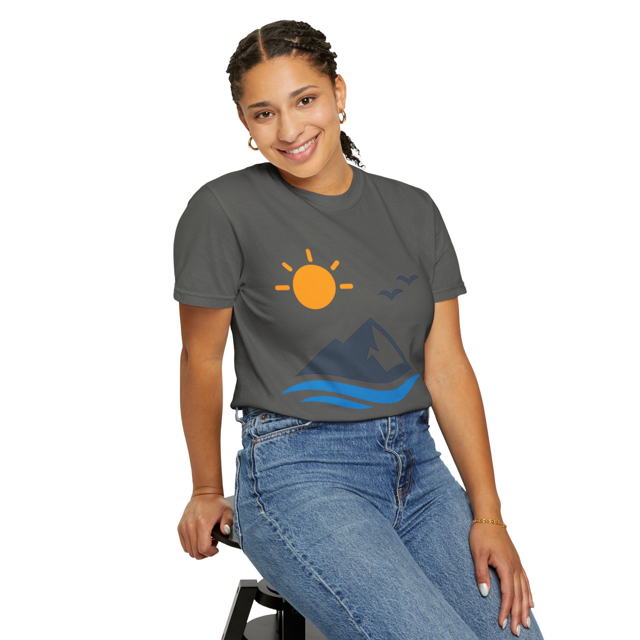 Mountain Sunrise T-Shirt — Scenic Outdoor Graphic Tee
