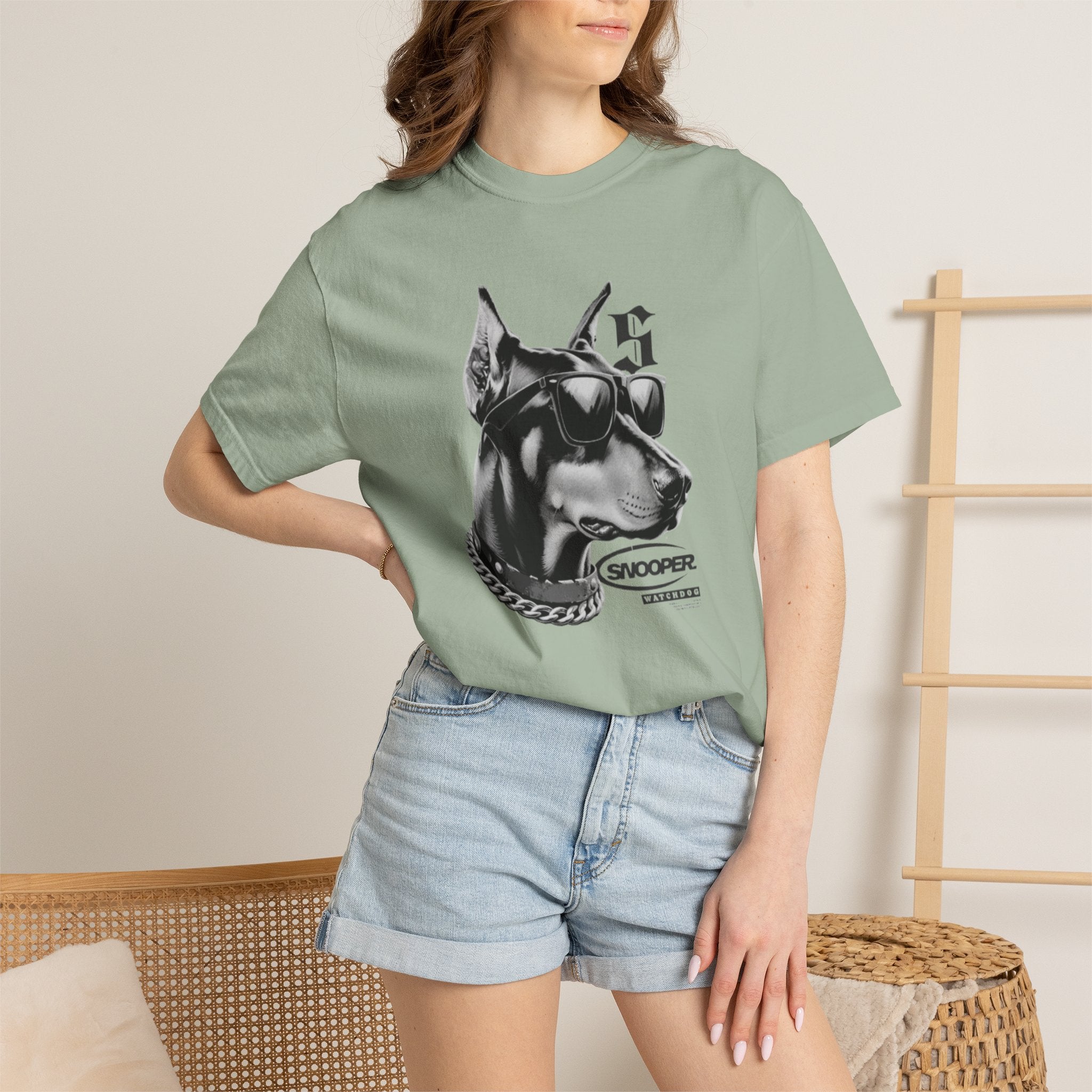 Doberman Sunglasses Graphic T-Shirt — "Snooper" Streetwear Tee