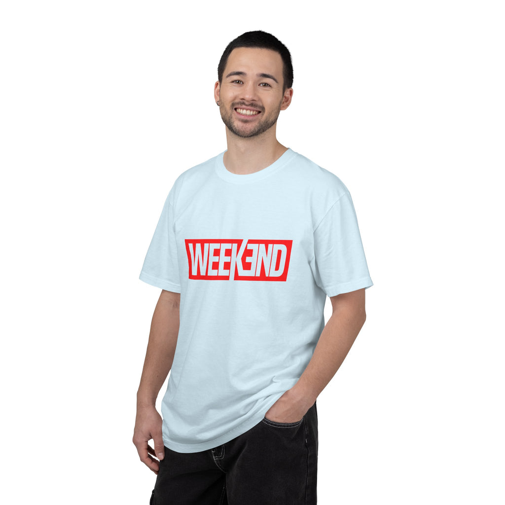Weekend Box Logo T-Shirt — Retro Red Graphic Tee