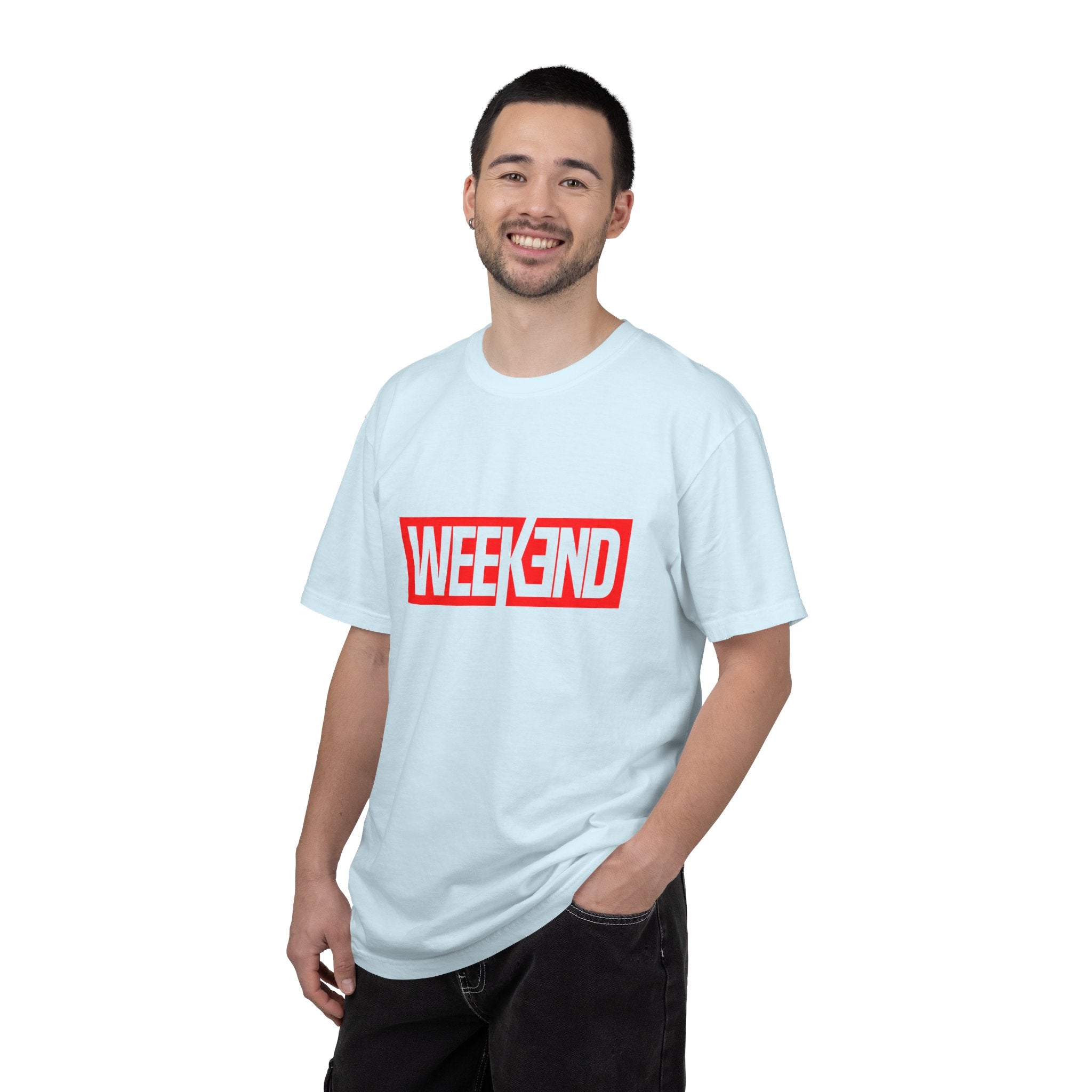 Weekend Box Logo T-Shirt — Retro Red Graphic Tee