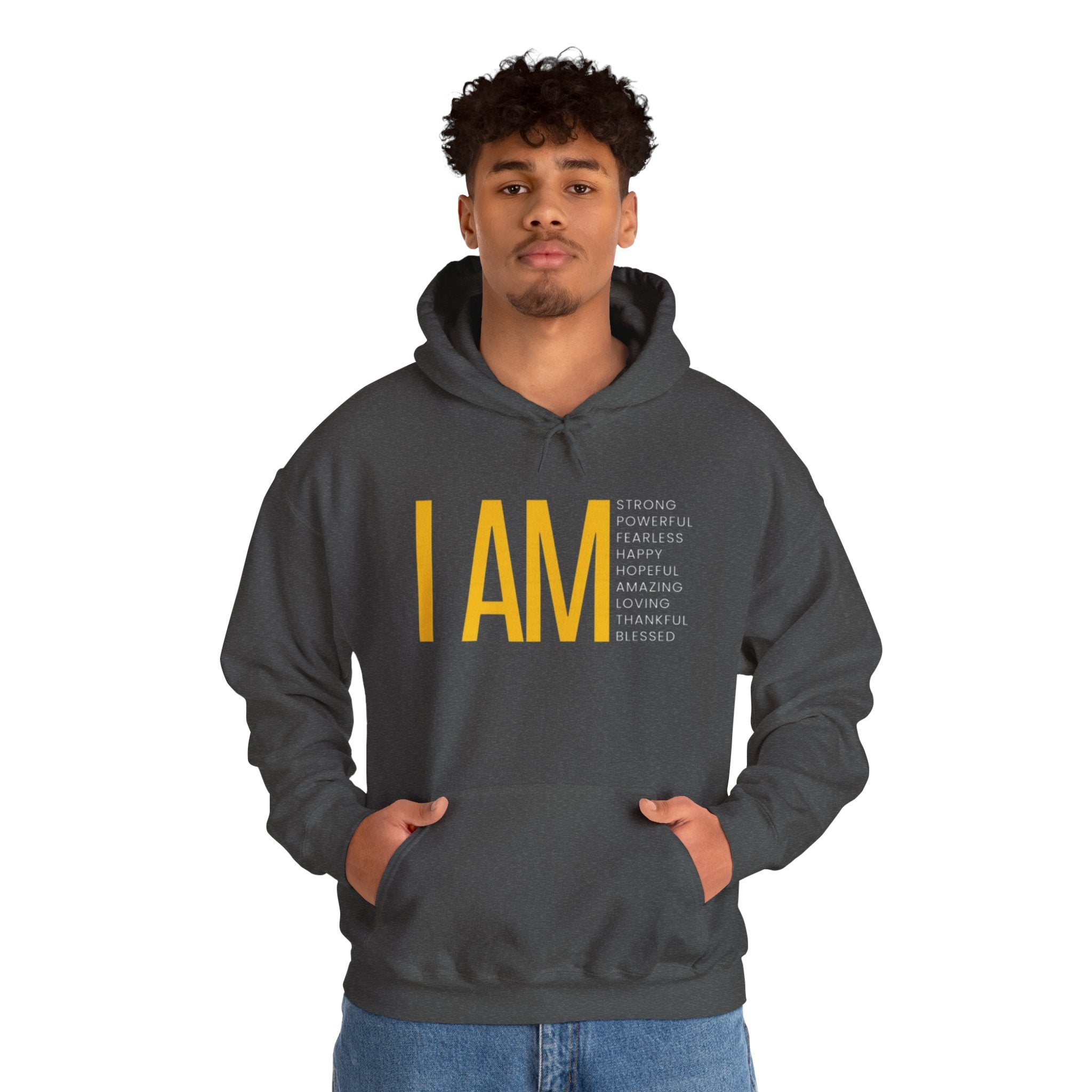 I AM Affirmation Hoodie — Inspirational Self-Love Sweatshirt