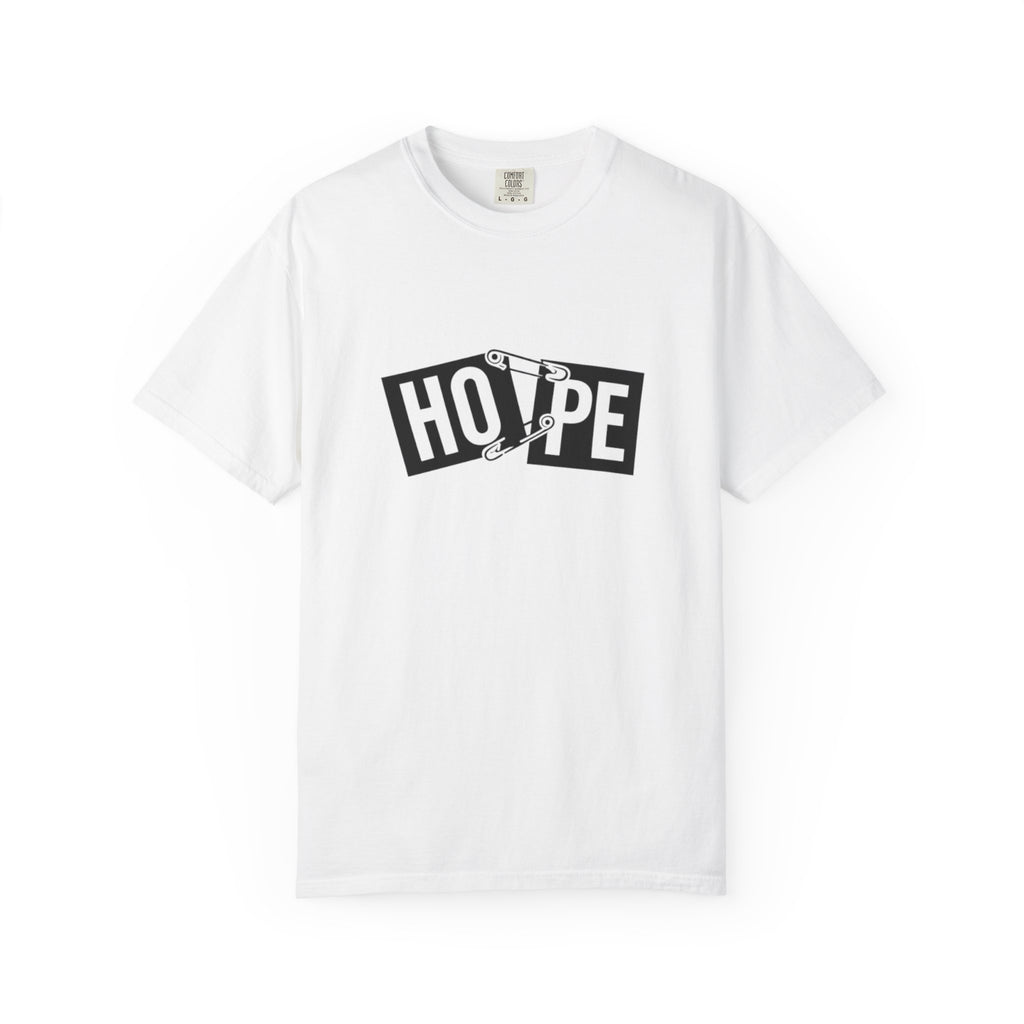Hope Safety Pin T-Shirt — Graphic 'HOPE' Design